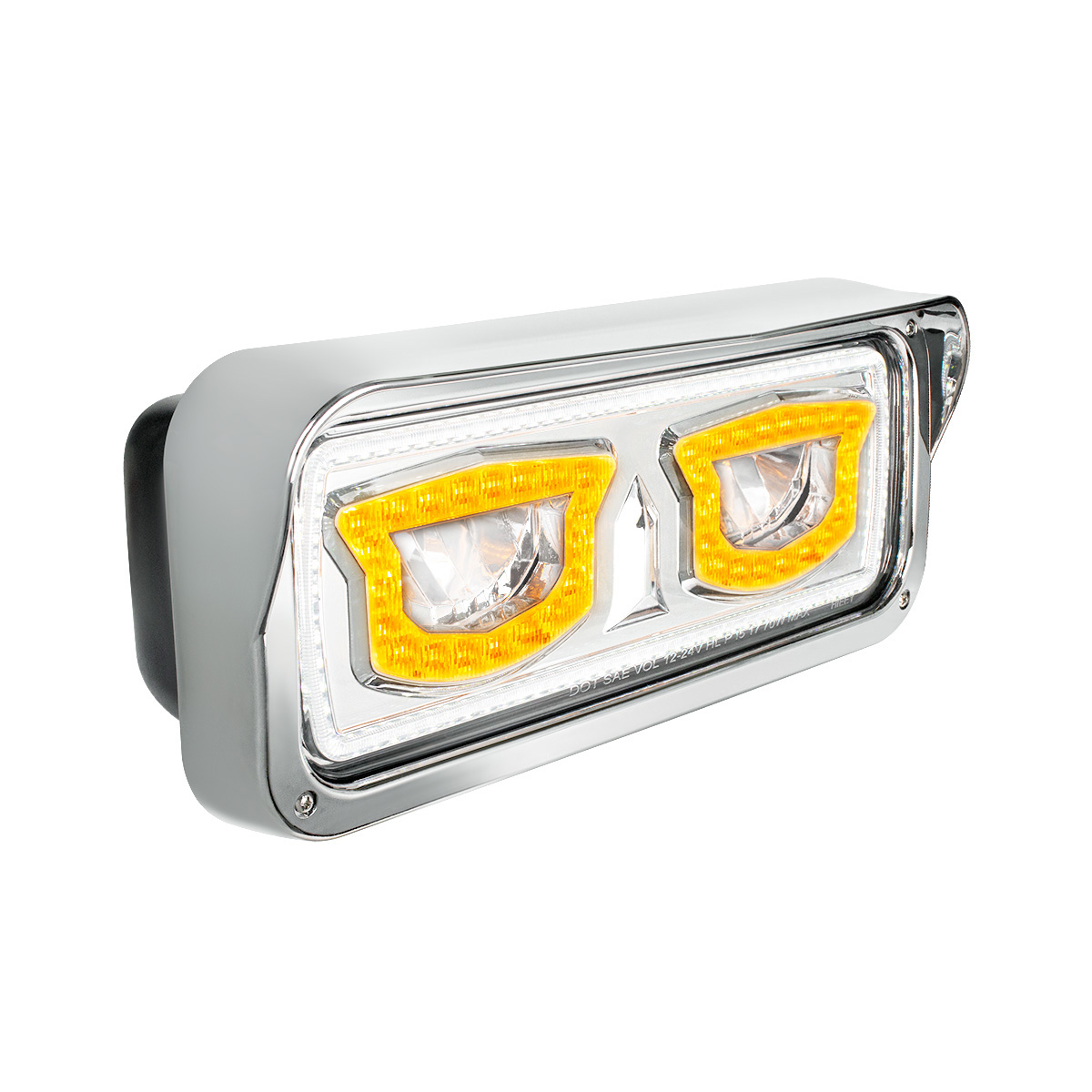 High Power Chrome LED Headlight With Turn Signal And Position Light-Driver - Thumbnail 3