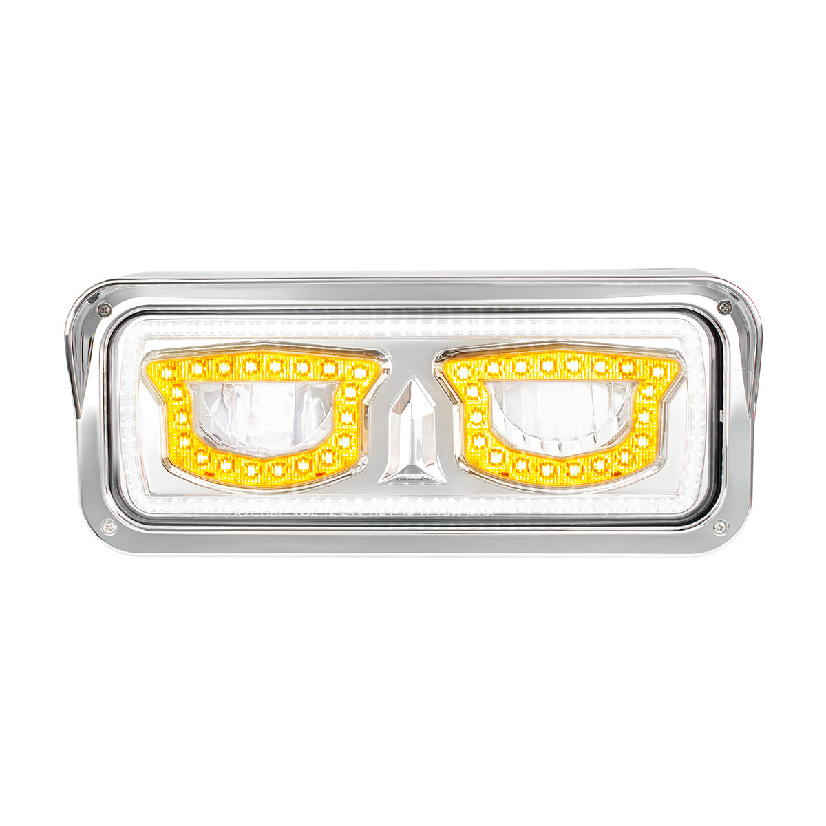 High Power Chrome LED Headlight With Turn Signal And Position Light-Passenger - Thumbnail 9