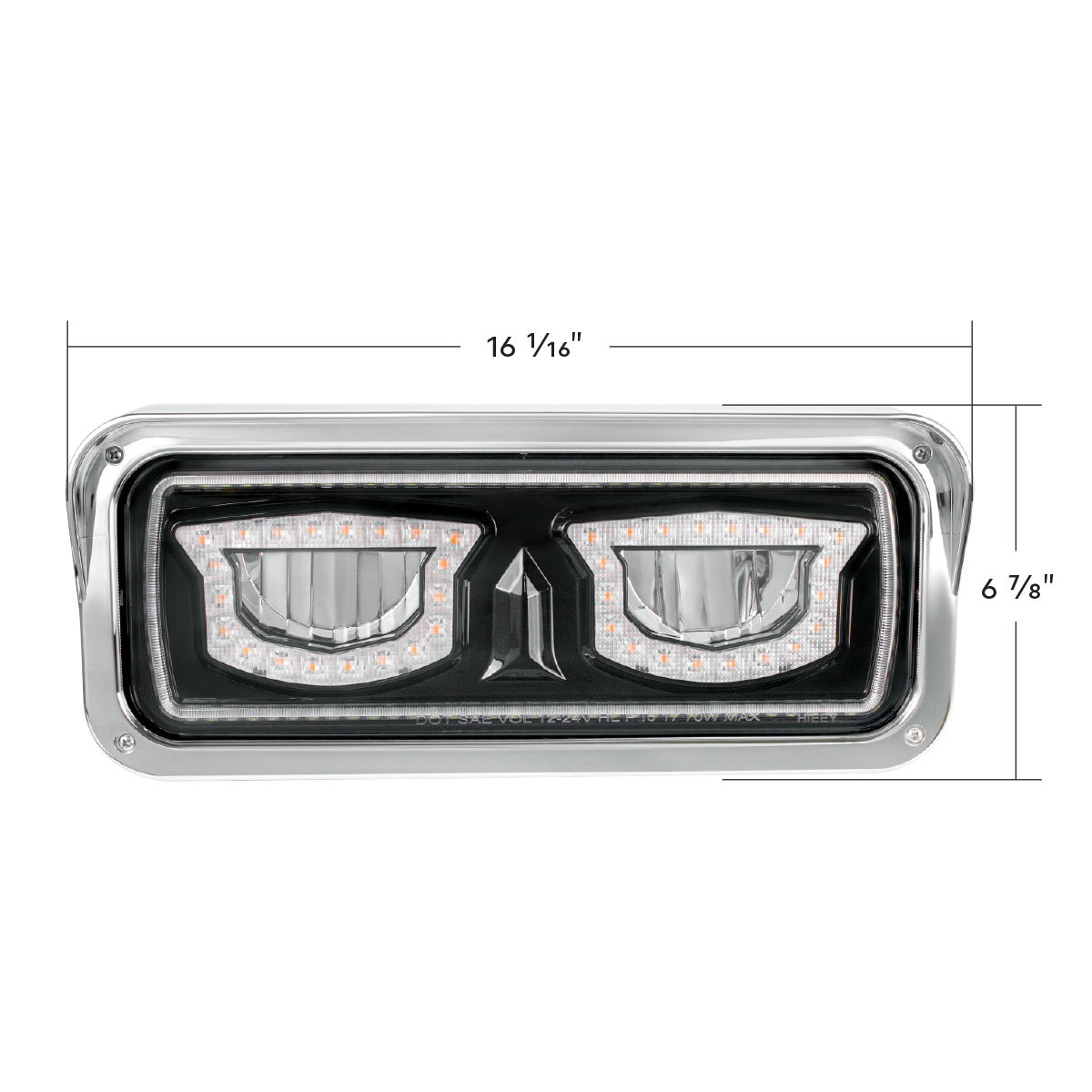 High Power Blackout LED Headlight With Turn Signal And Position Light-Driver - Thumbnail 7