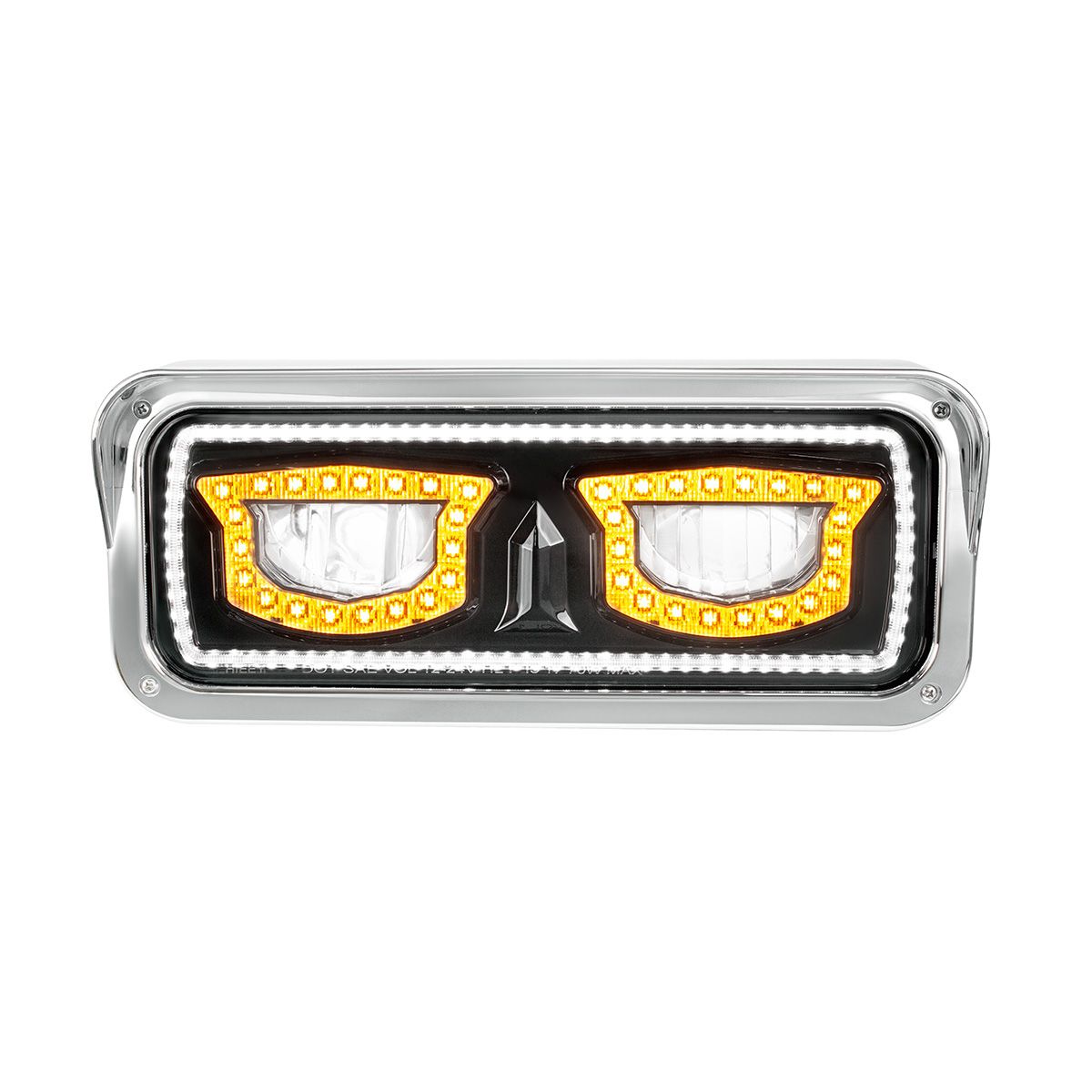 High Power Blackout LED Headlight With Turn Signal And Position Light-Passenger