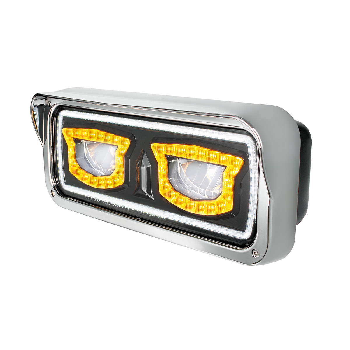 High Power Blackout LED Headlight With Turn Signal And Position Light-Passenger - Thumbnail 3