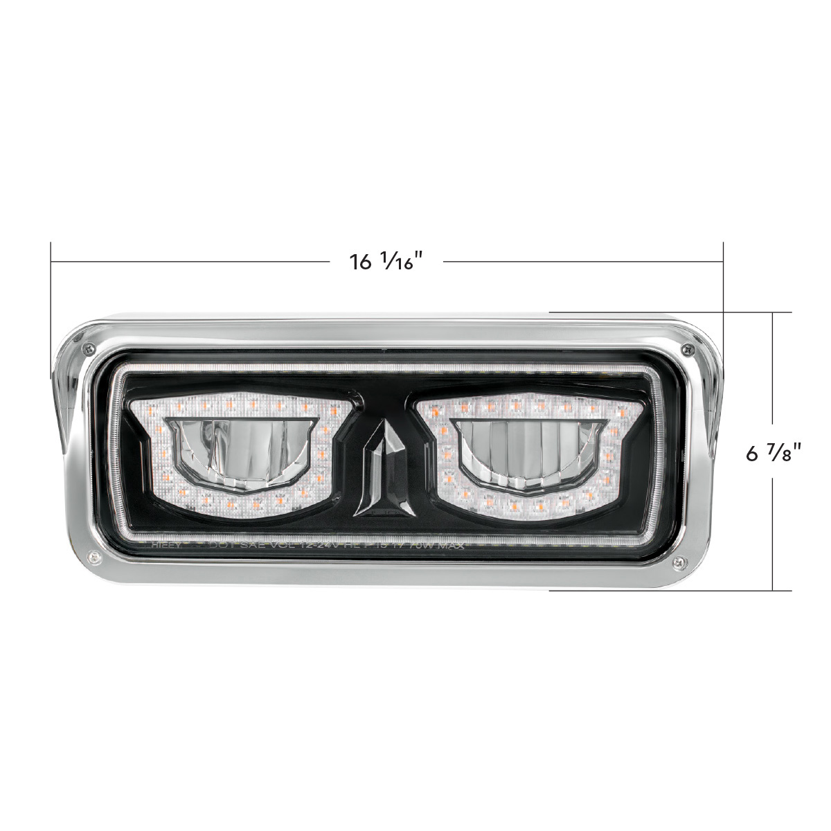 High Power Blackout LED Headlight With Turn Signal And Position Light-Passenger - Thumbnail 7