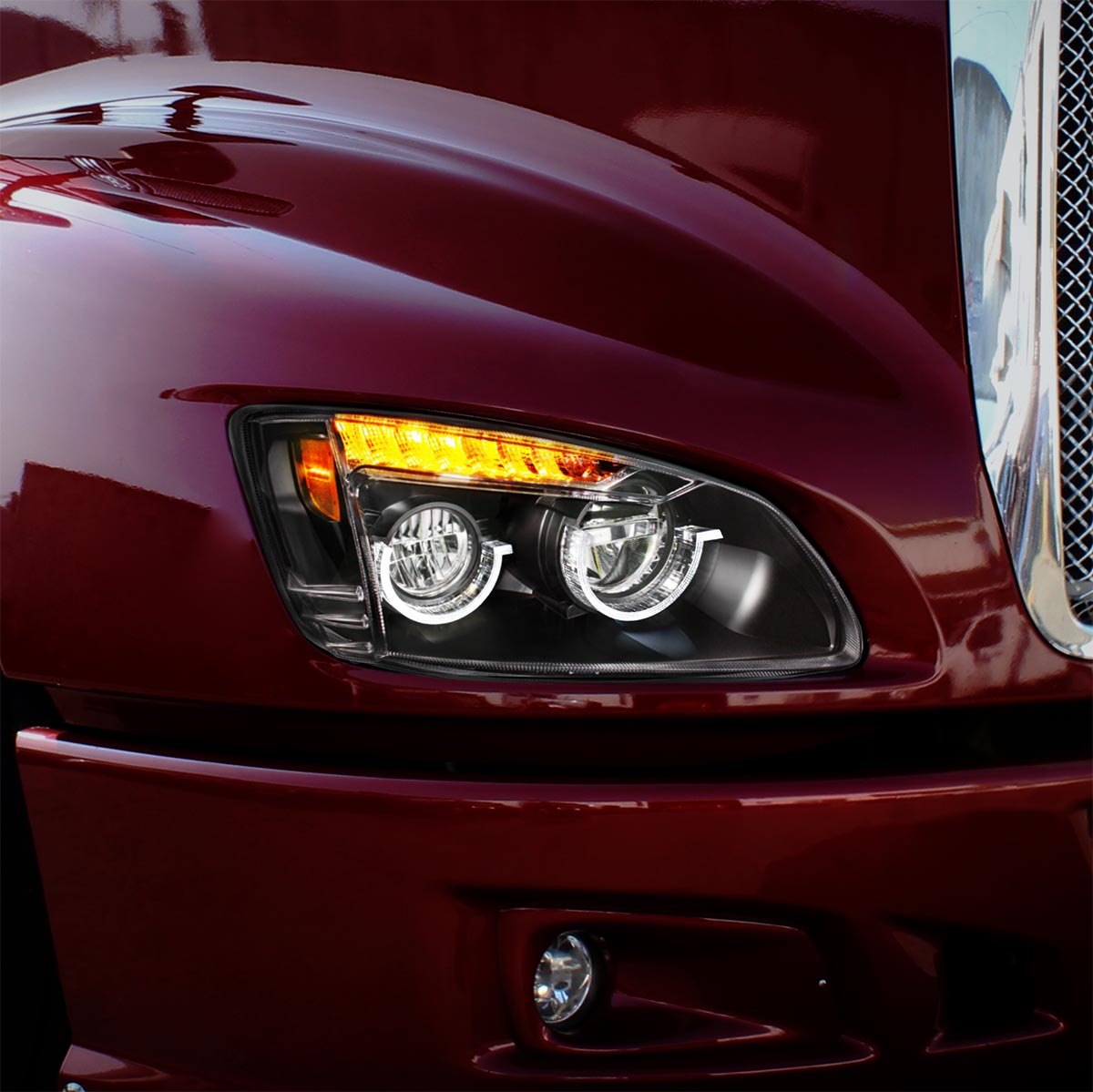 Blackout Full LED Headlight For 2008-2017 Kenworth T660-Passenger - Thumbnail 8