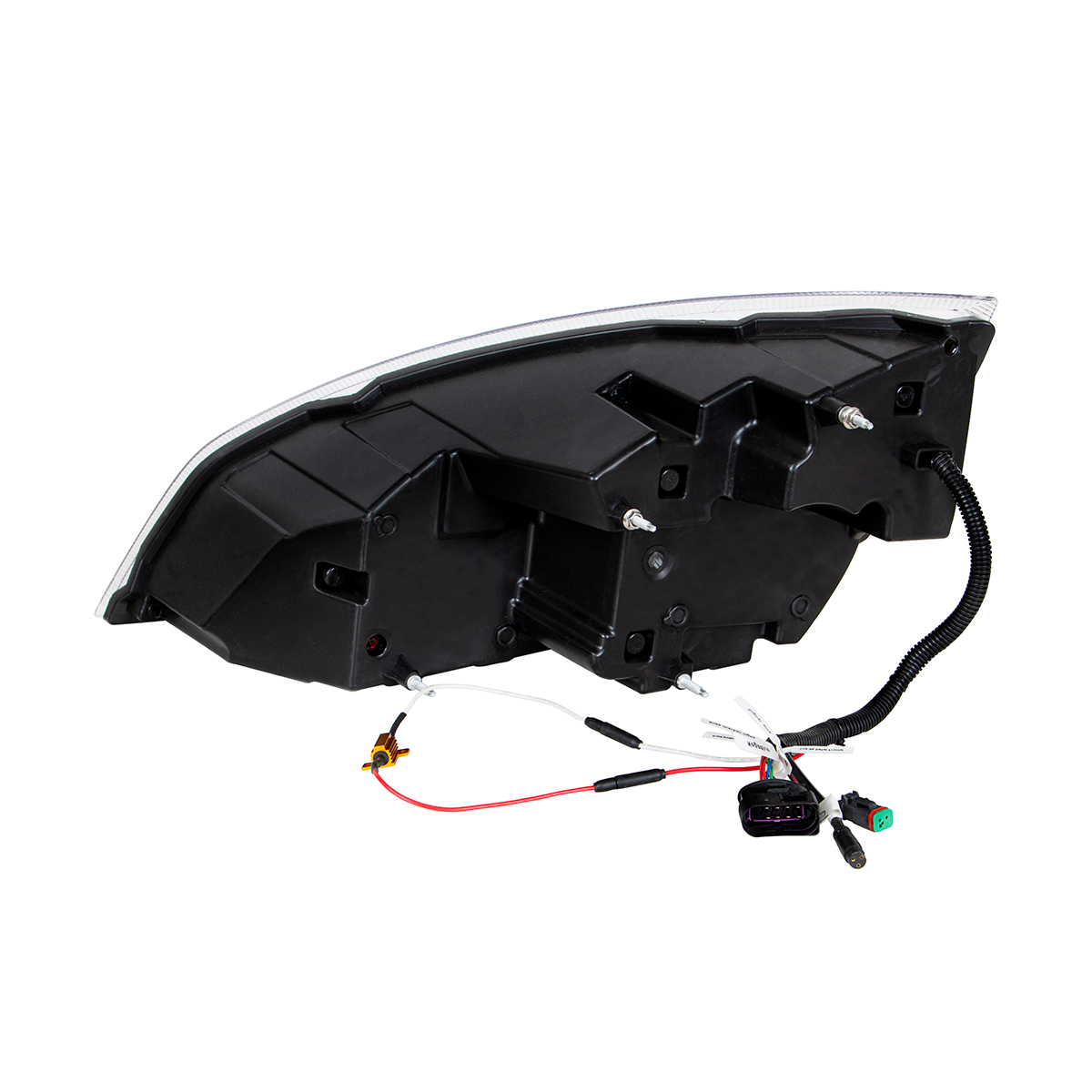 Chrome 10 LED Projector Headlight With LED Sequential Turn & DRL For 2018-2024 Freightliner Cascadia - Passenger - Thumbnail 5