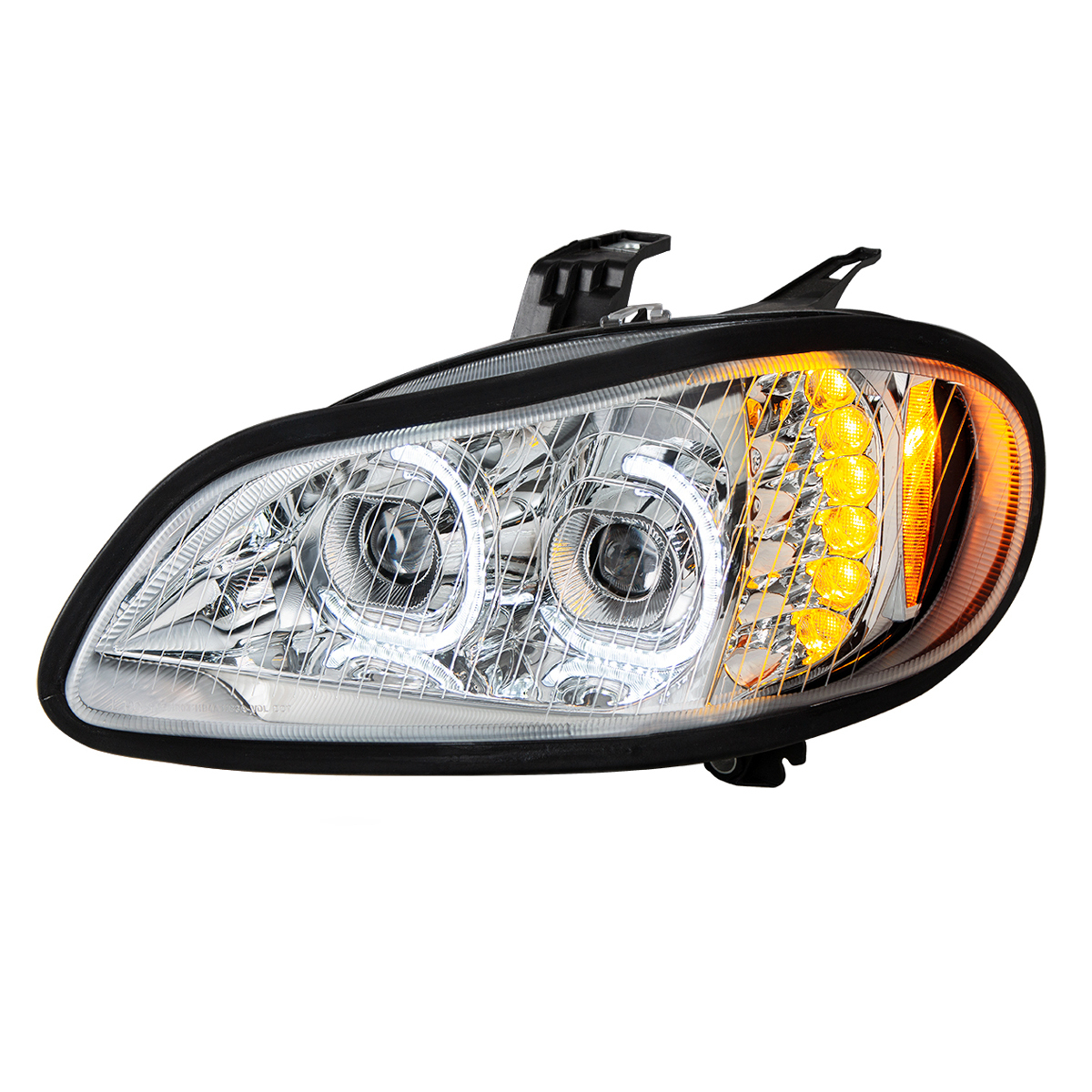 Chrome LED Projection Headlight Assembly For 2003-2024 Freightliner M2- Driver - Thumbnail 8