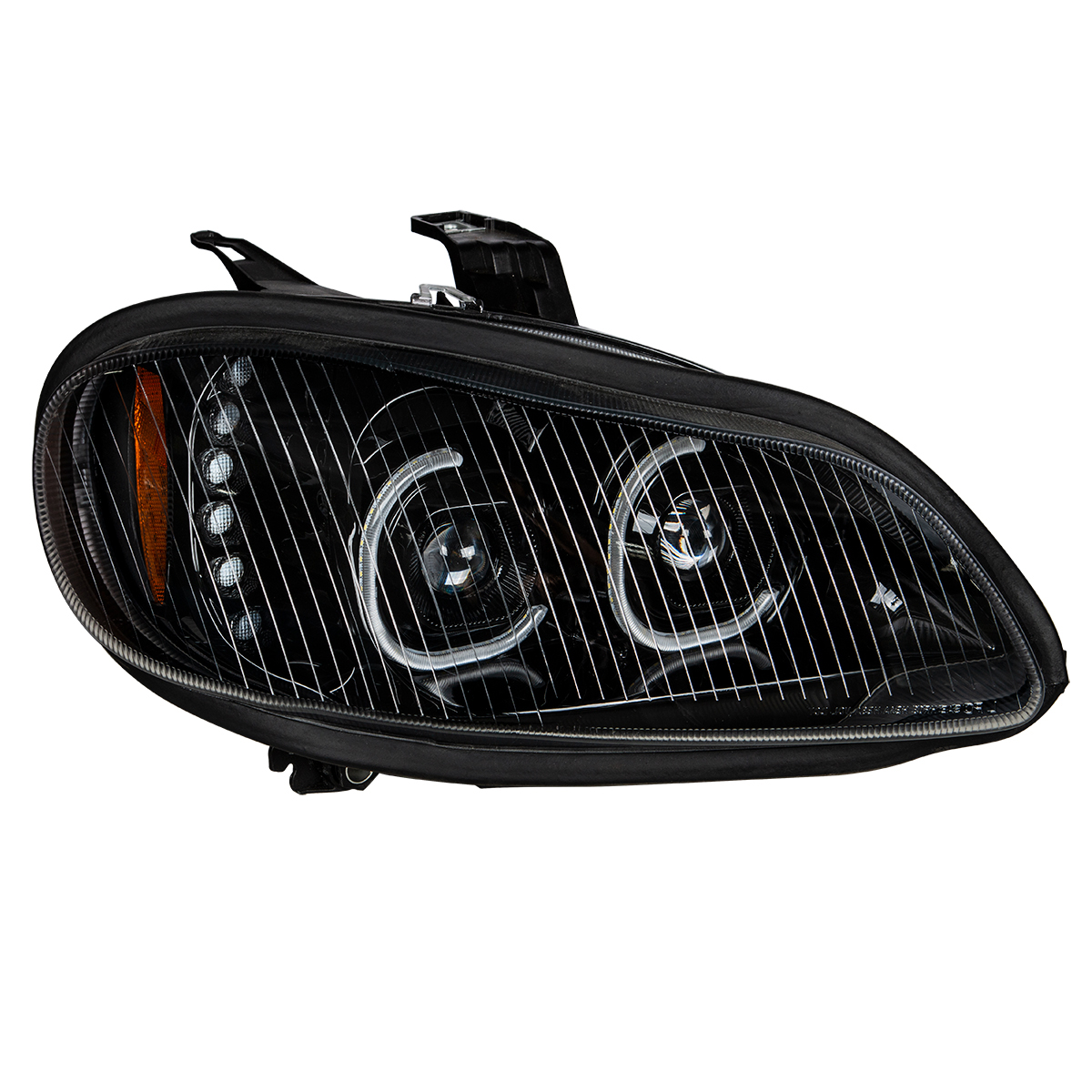 Black LED Projection Headlight Assembly For 2003-2024 Freightliner M2- Passenger - Thumbnail 2
