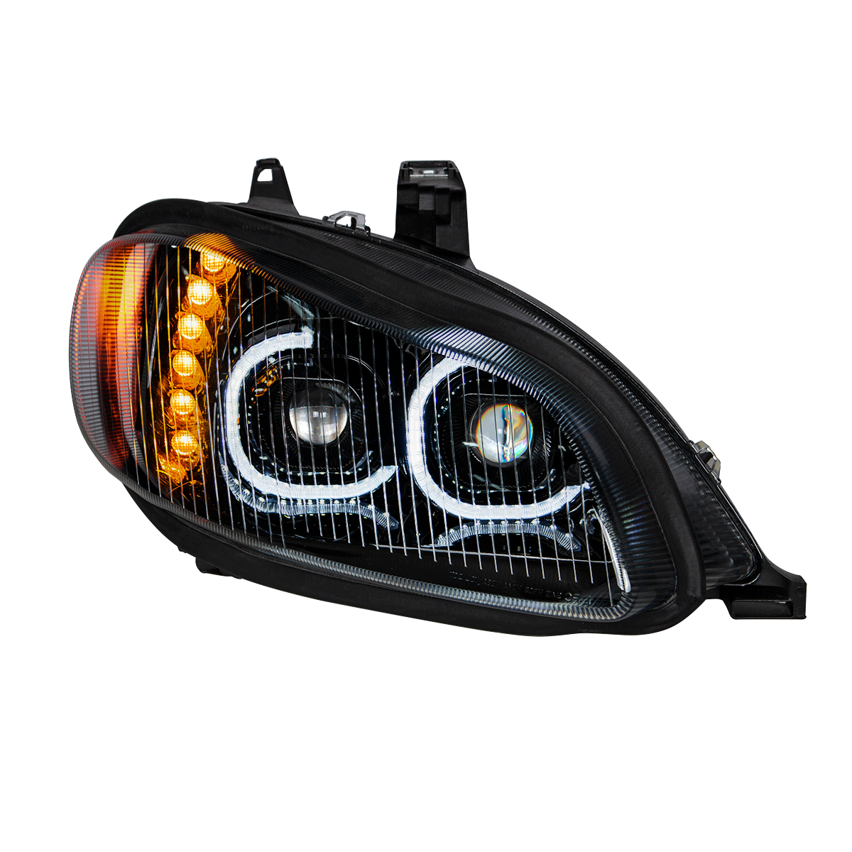 Black LED Projection Headlight Assembly For 2003-2024 Freightliner M2- Passenger - Thumbnail 3