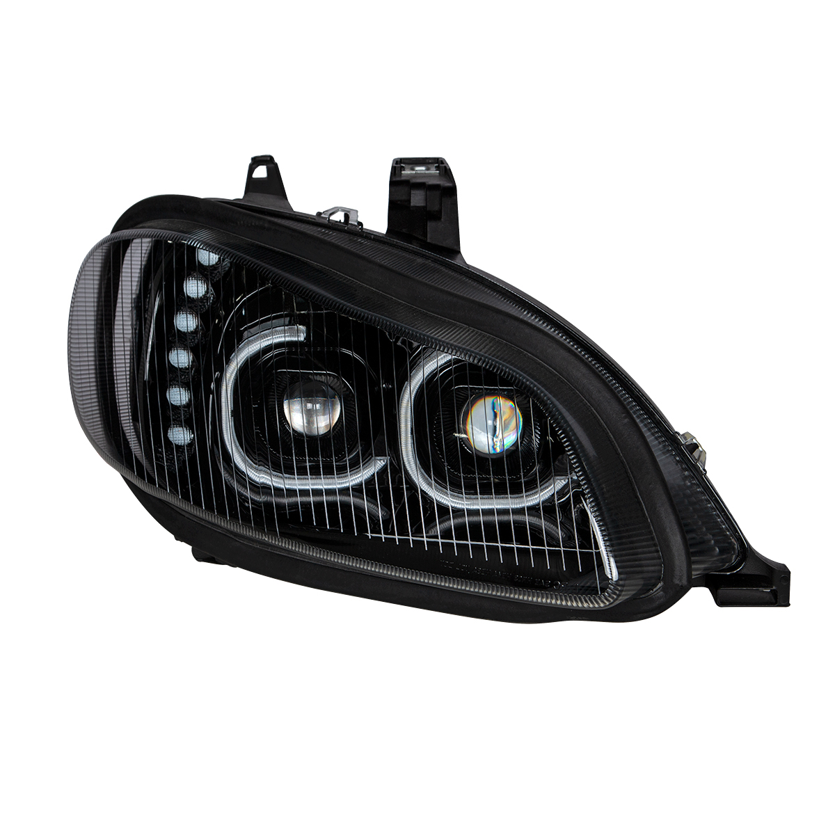 Black LED Projection Headlight Assembly For 2003-2024 Freightliner M2- Passenger - Thumbnail 4