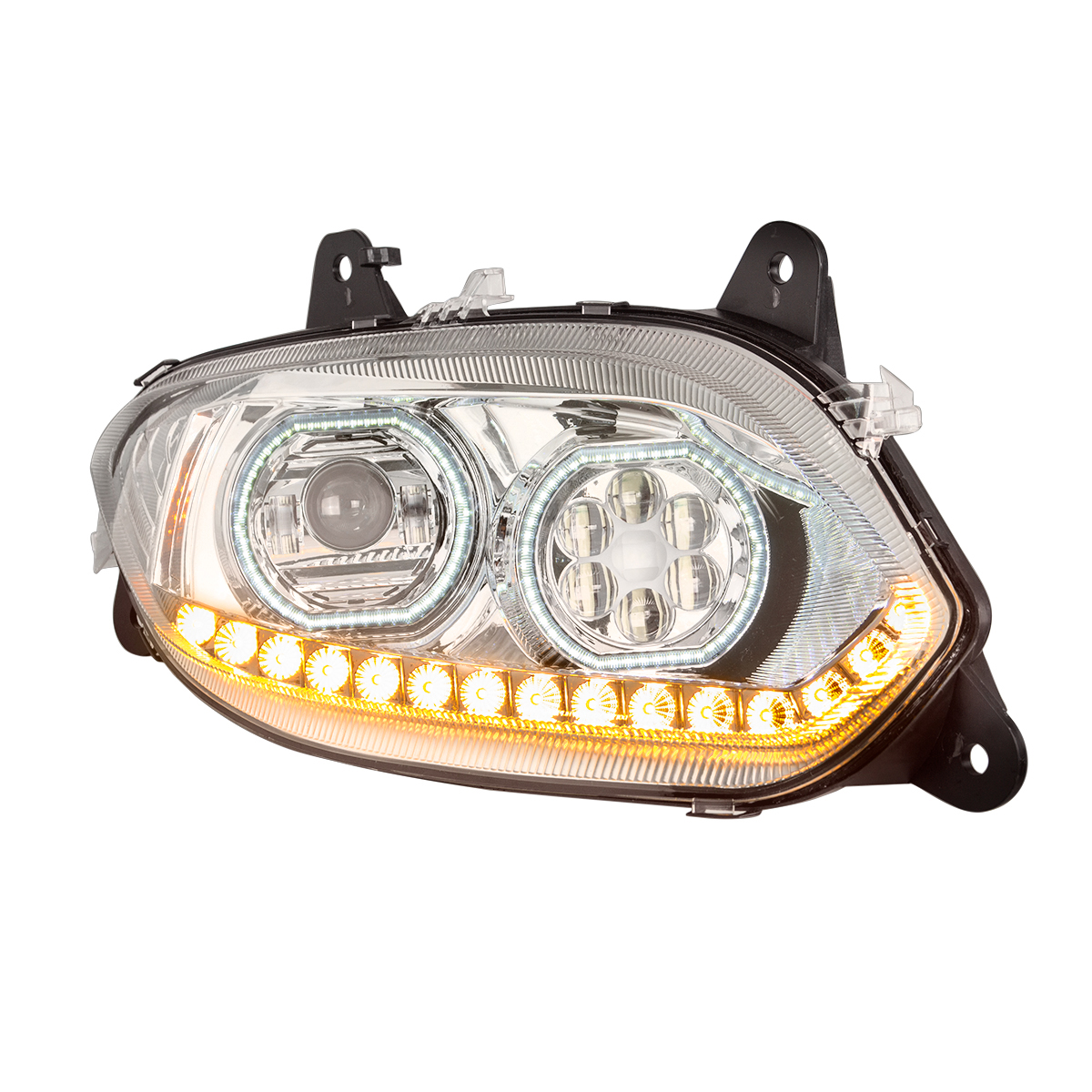 Chrome 17 LED Headlight For 2018-2025 International LT - Passenger - Thumbnail 3
