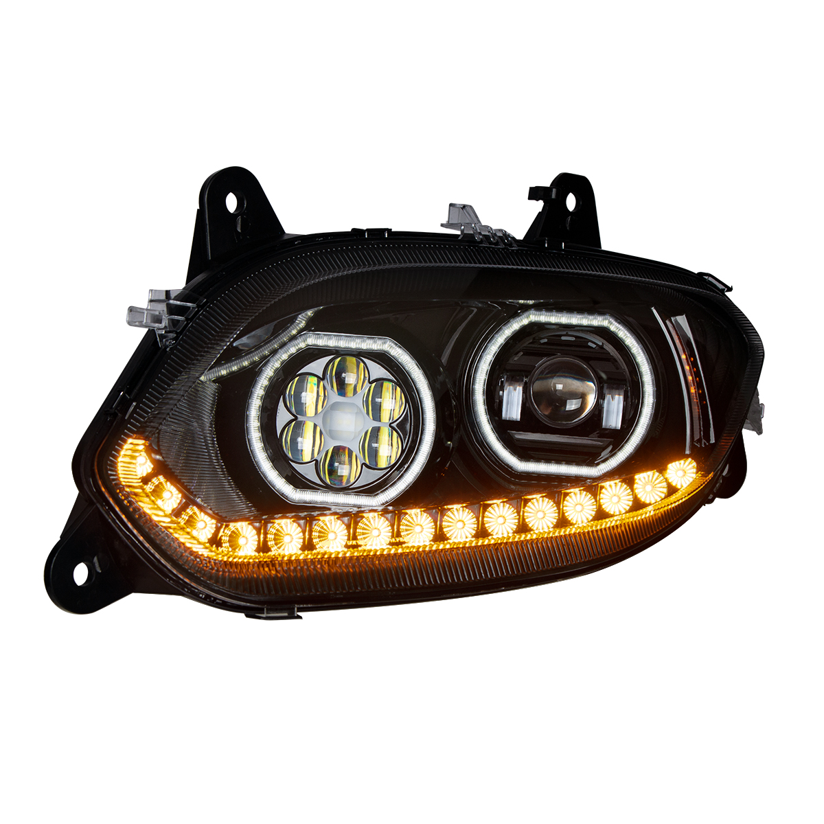 Black 17 LED Headlight For 2018-2025 International LT - Driver - Thumbnail 3