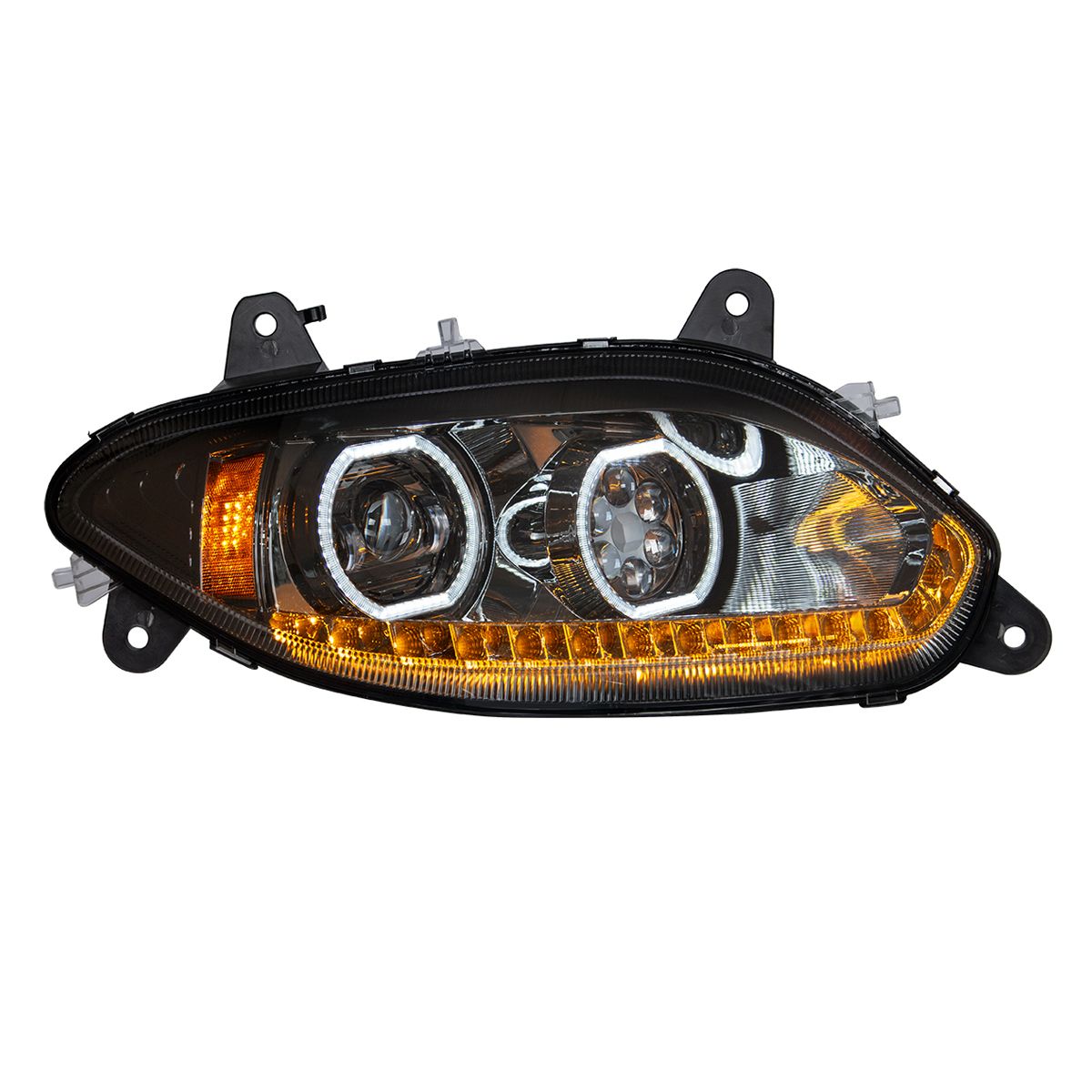 Black 17 LED Headlight For 2018-2025 International LT - Passenger