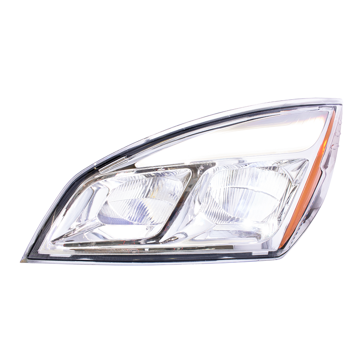 Chrome LED Headlight For 2018-2024 Freightliner Cascadia - Driver - Thumbnail 4