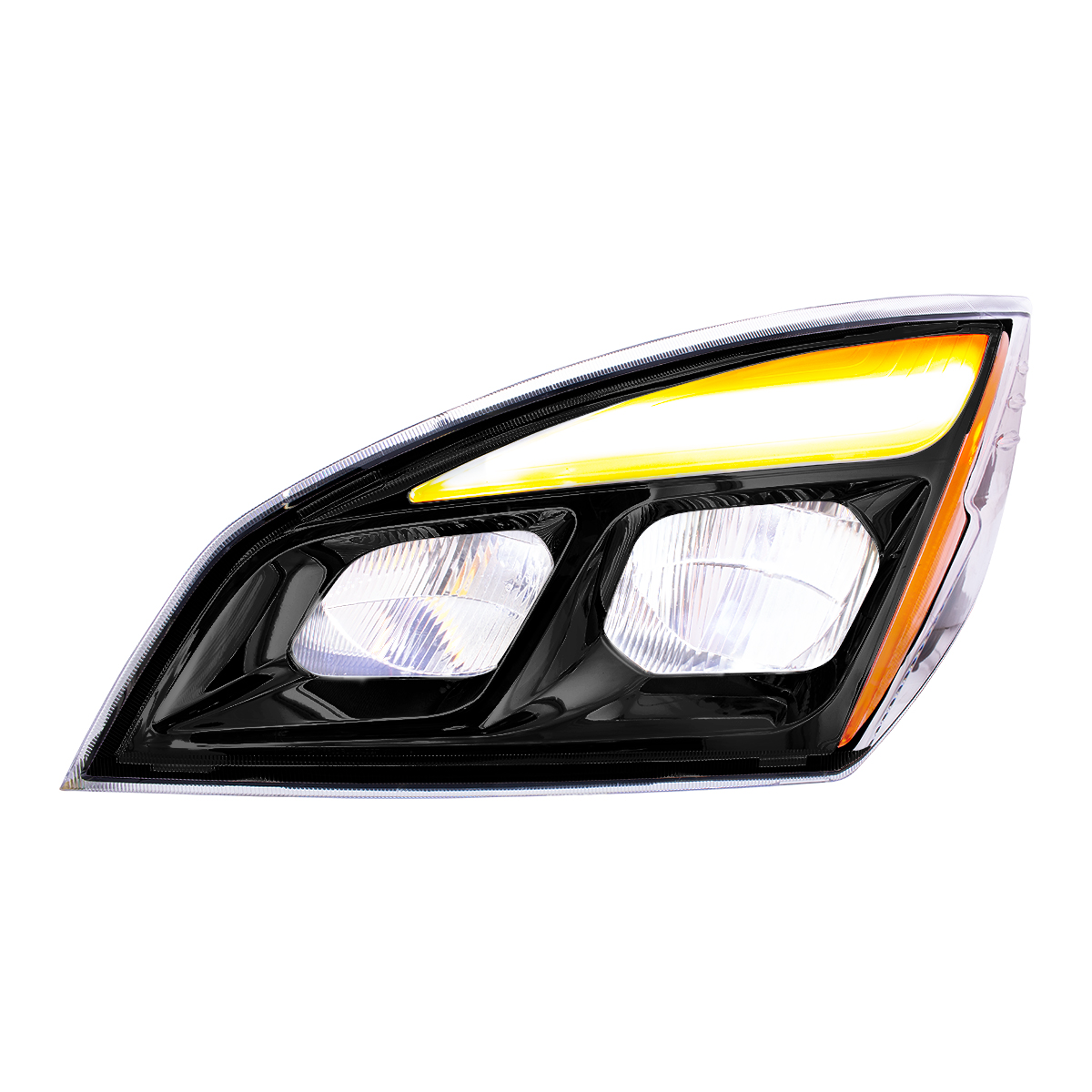 Black LED Headlight For 2018-2024 Freightliner Cascadia - Driver - Thumbnail 5