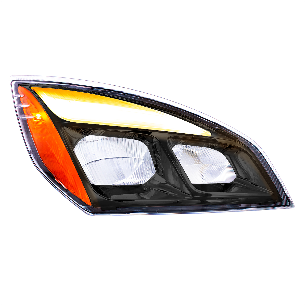 Black LED Headlight For 2018-2024 Freightliner Cascadia - Passenger - Thumbnail 2