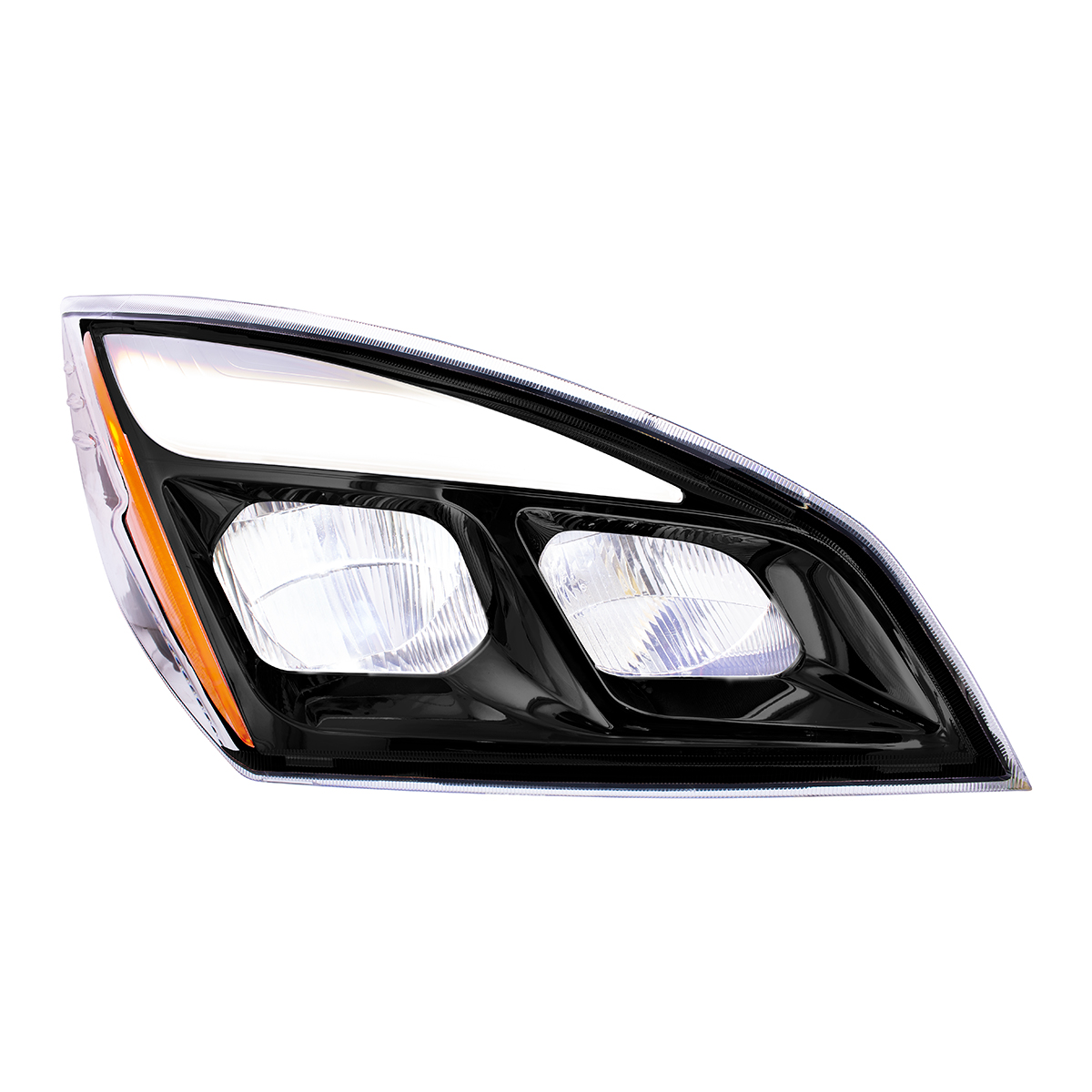 Black LED Headlight For 2018-2024 Freightliner Cascadia - Passenger - Thumbnail 4