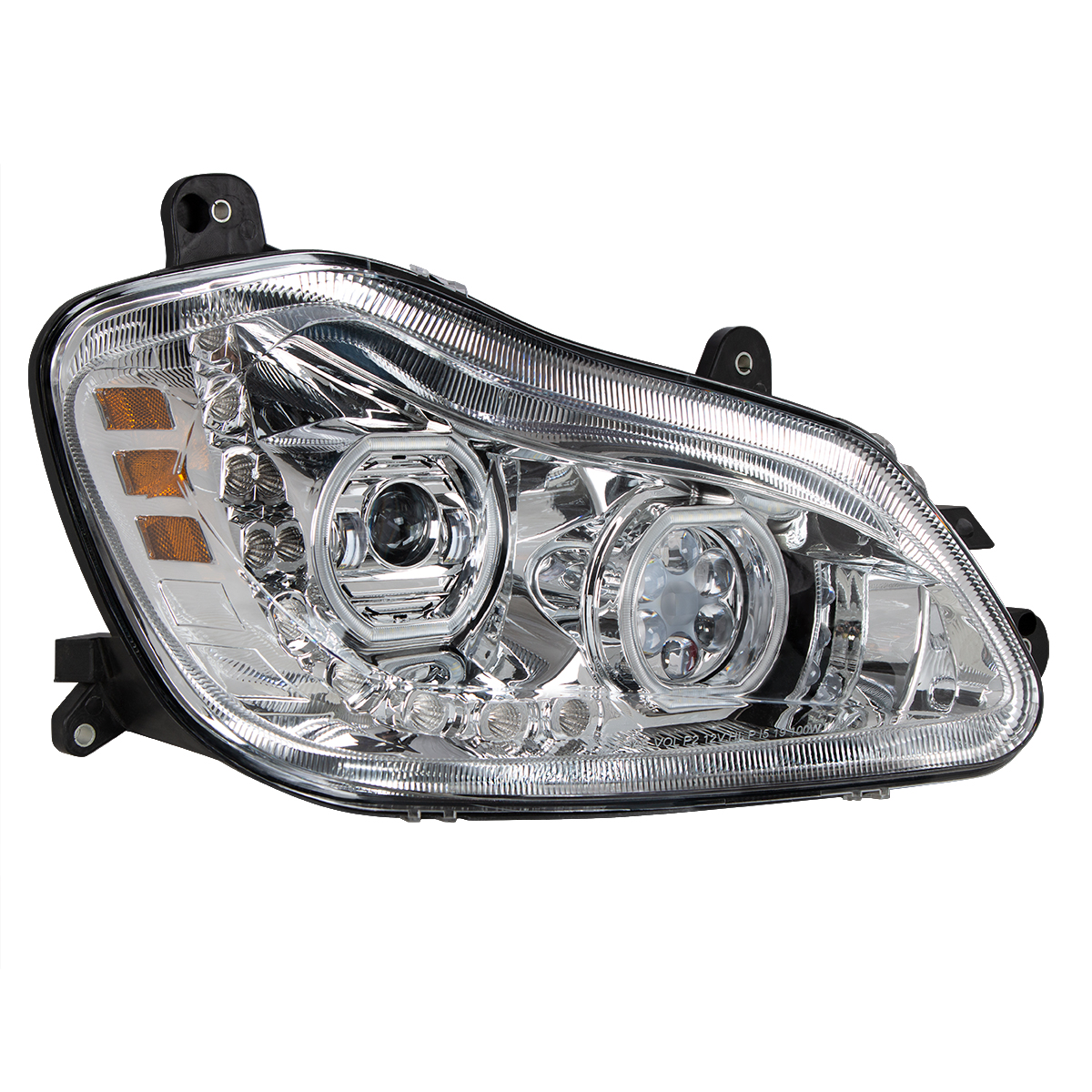 Chrome 10 LED Headlight for 2013-2021 Kenworth T680 - Passenger Side - Thumbnail 2