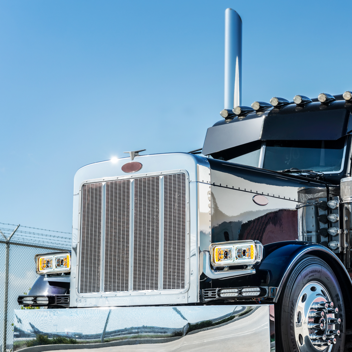 10 High Power LED "Chrome" Projection Headlight Assembly With Mounting Arm - Driver Side - Thumbnail 13