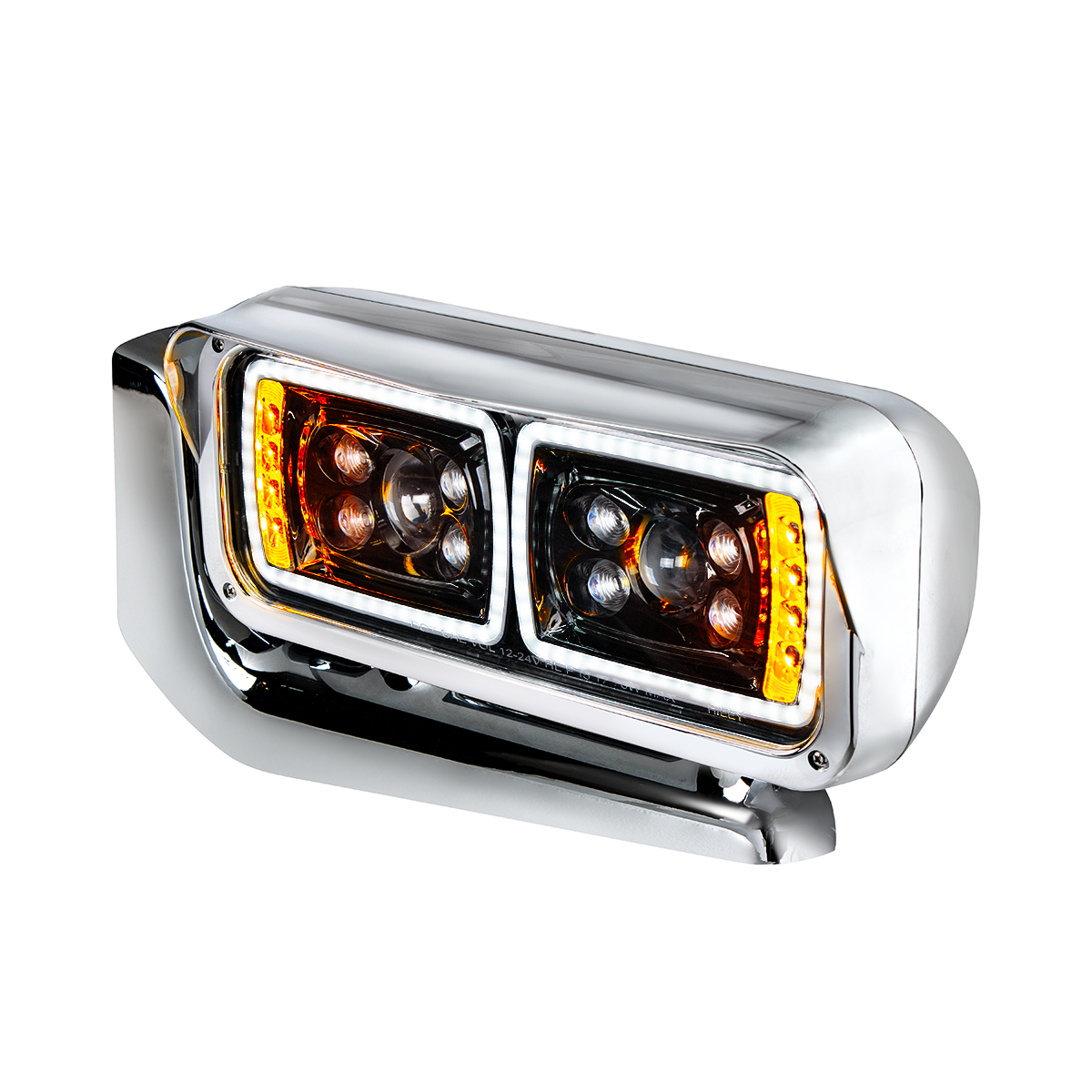 10 High Power LED "Blackout" Projection Headlight Assembly With Mounting Arm - Driver - Thumbnail 3