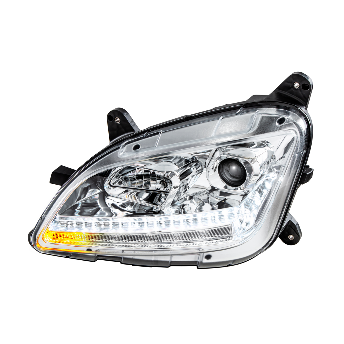 Chrome Projection Headlight With LED Sequential Turn and DRL For 2012-2021 Peterbilt 579- Driver - Thumbnail 14