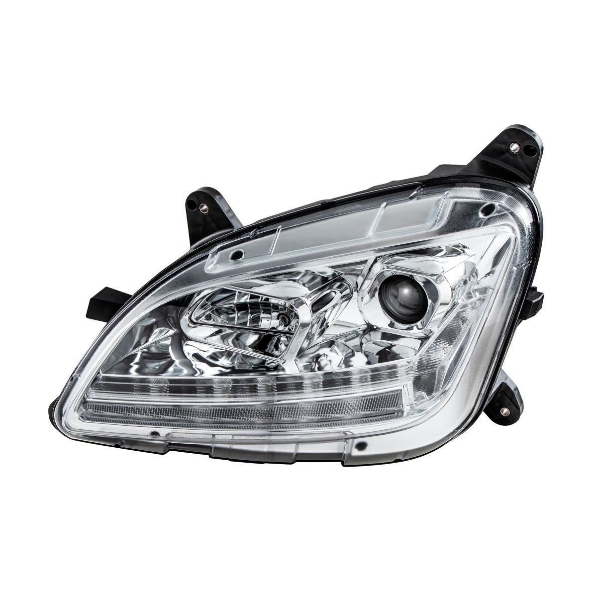 Chrome Projection Headlight With LED Sequential Turn and DRL For 2012-2021 Peterbilt 579- Driver - Thumbnail 6