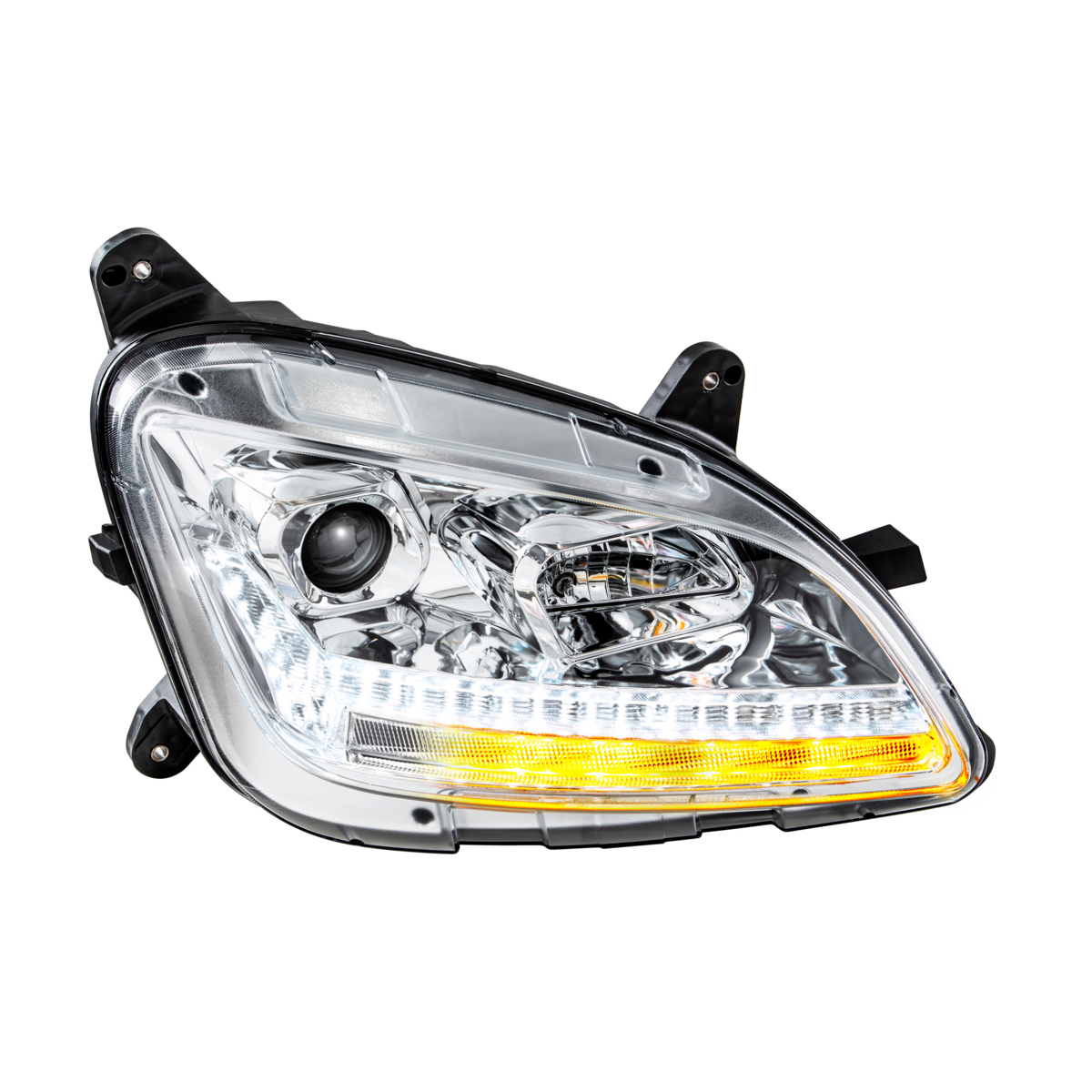 Chrome Projection Headlight With LED Sequential Turn and DRL For 2012-2021 Peterbilt 579- Passenger - Thumbnail 16