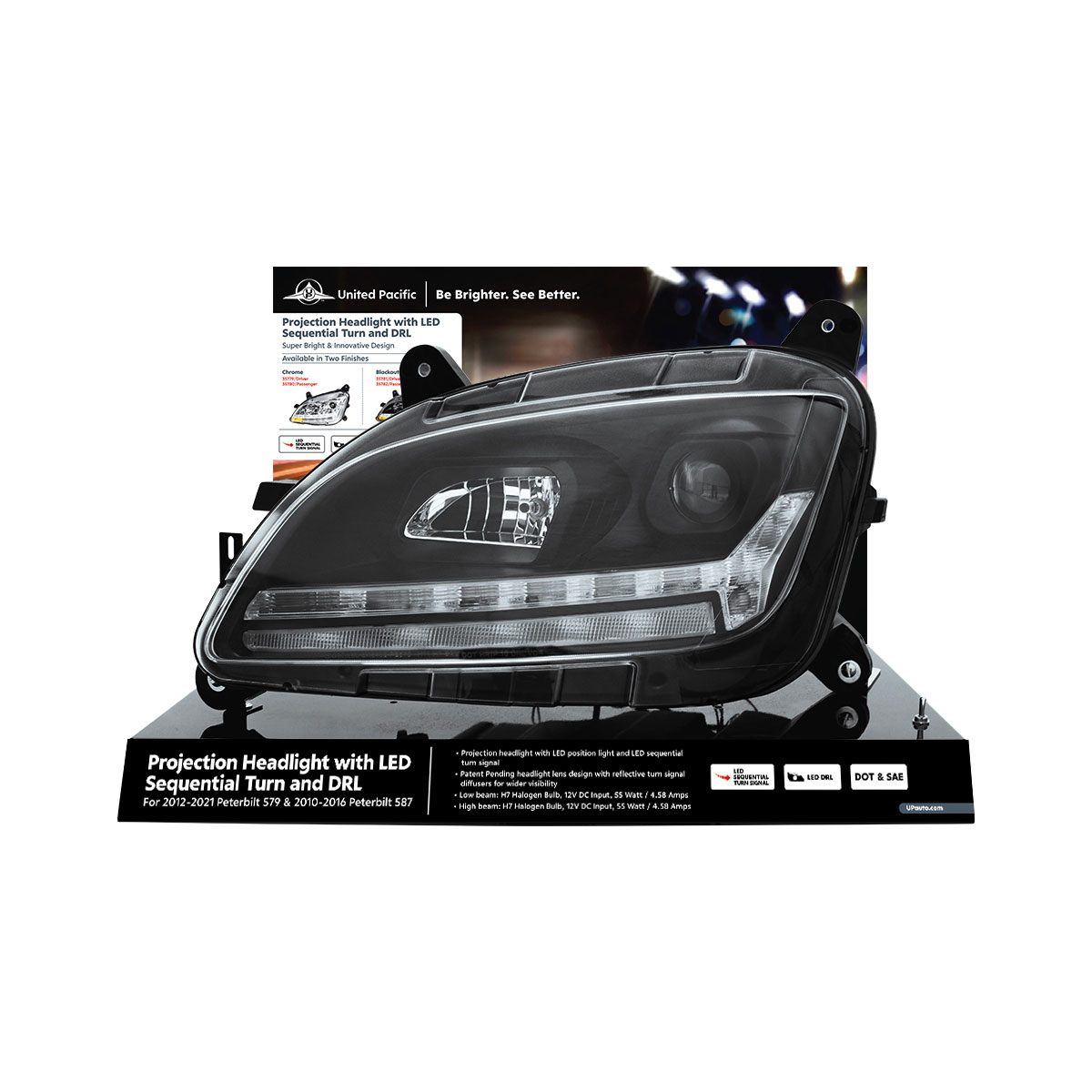 United Pacific Peterbilt 579 Modular Headlight Display-35781 - Thumbnail 2