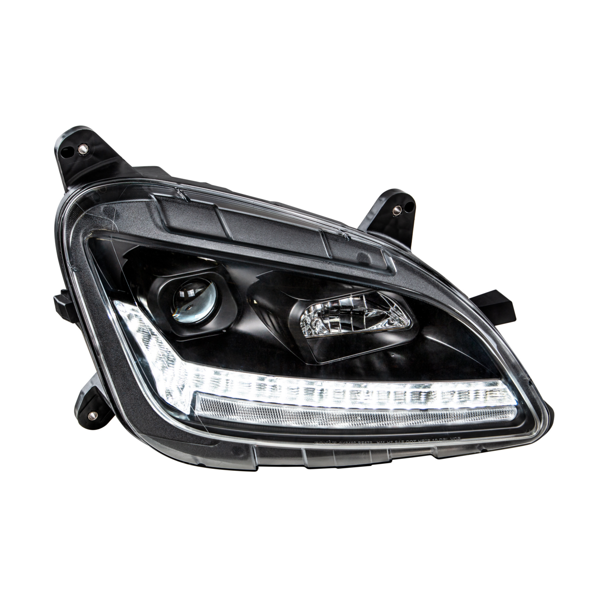 "Blackout" Projection Headlight With LED Sequential Turn & DRL For 2012-2021 Peterbilt 579- Passenger - Thumbnail 18