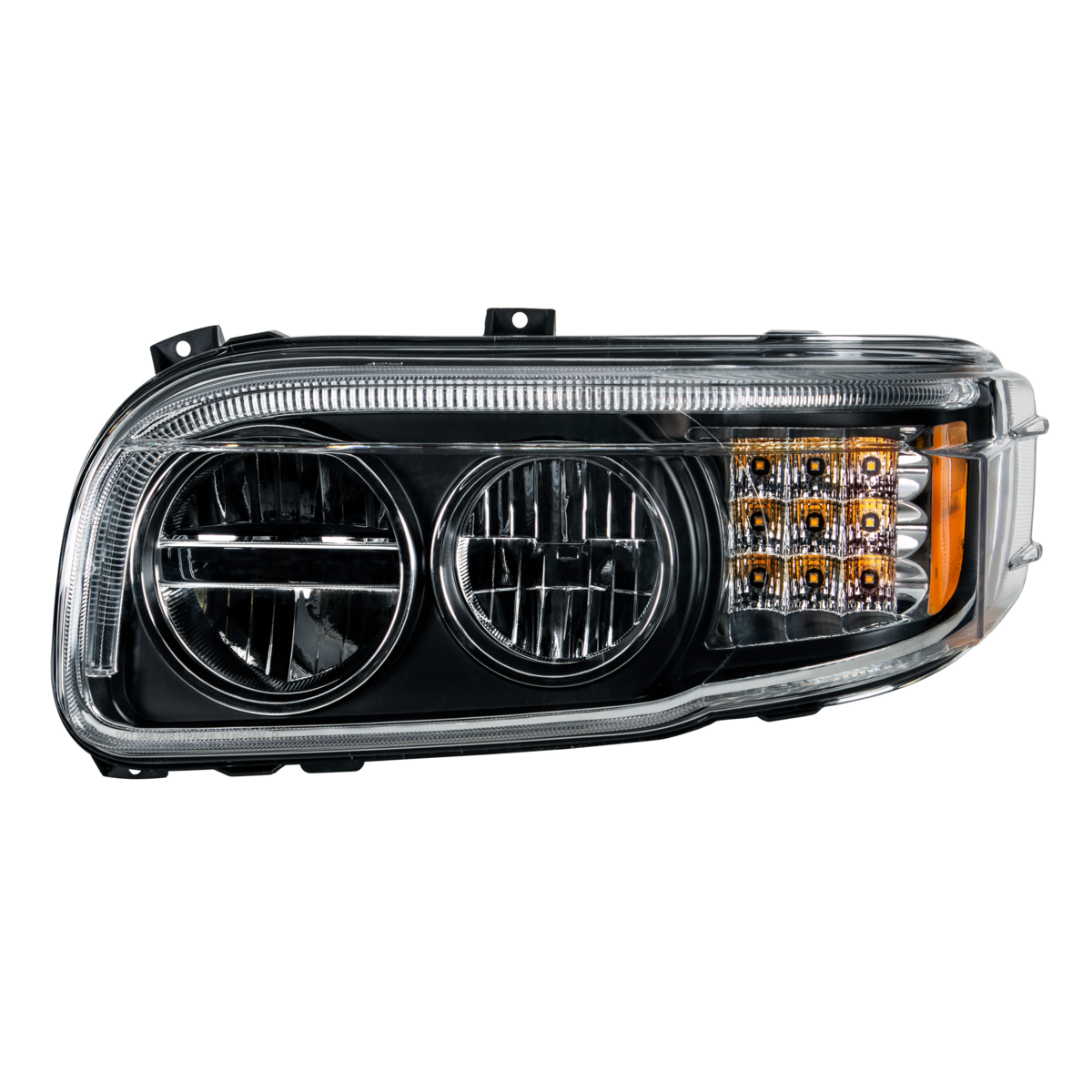 Blackout LED Headlight With LED Turn & Position Light Bar For 2008-2023 Peterbilt 389- Driver - Thumbnail 12