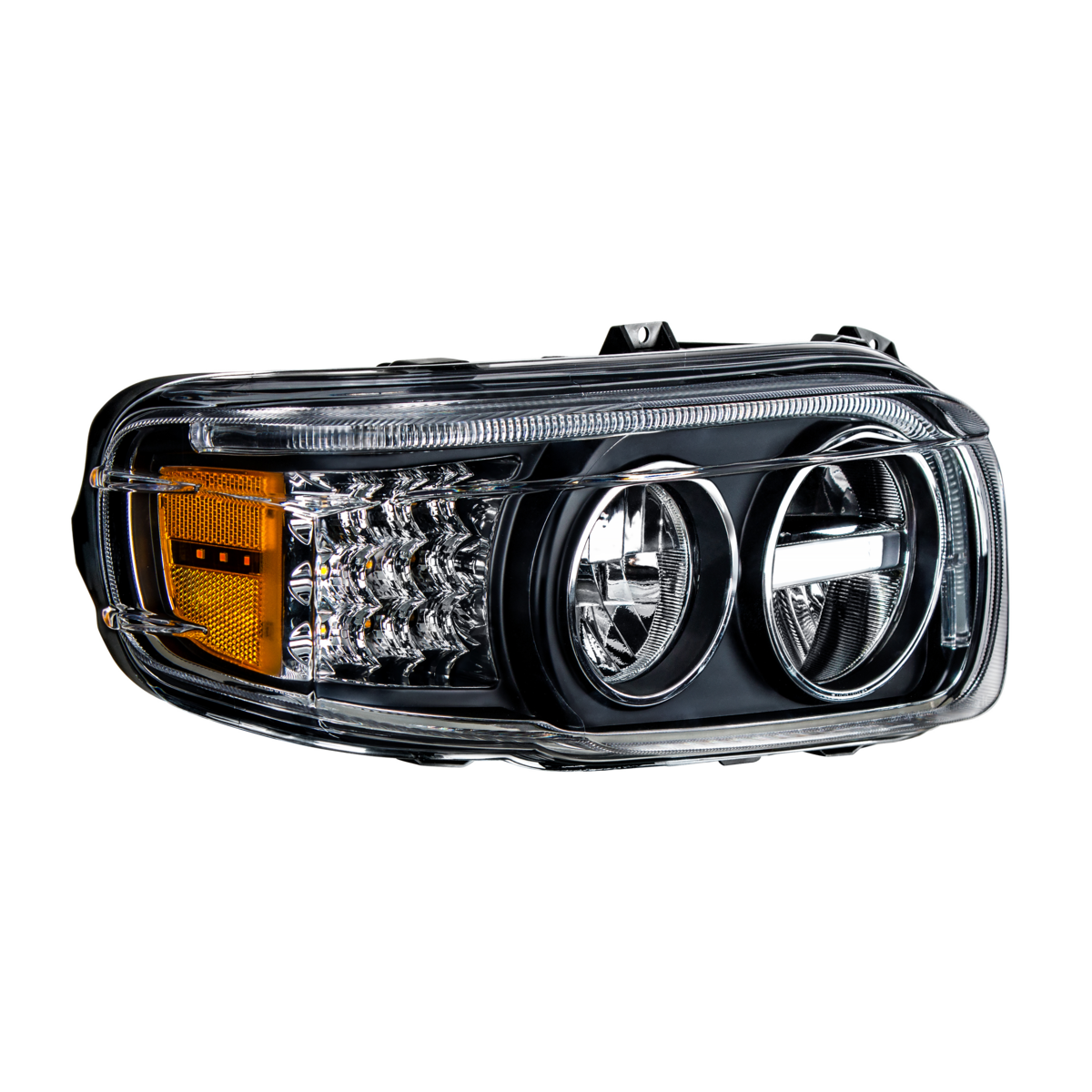 Blackout LED Headlight With LED Turn & Position Light Bar For 2008-2023 Peterbilt 389- Passenger - Thumbnail 10