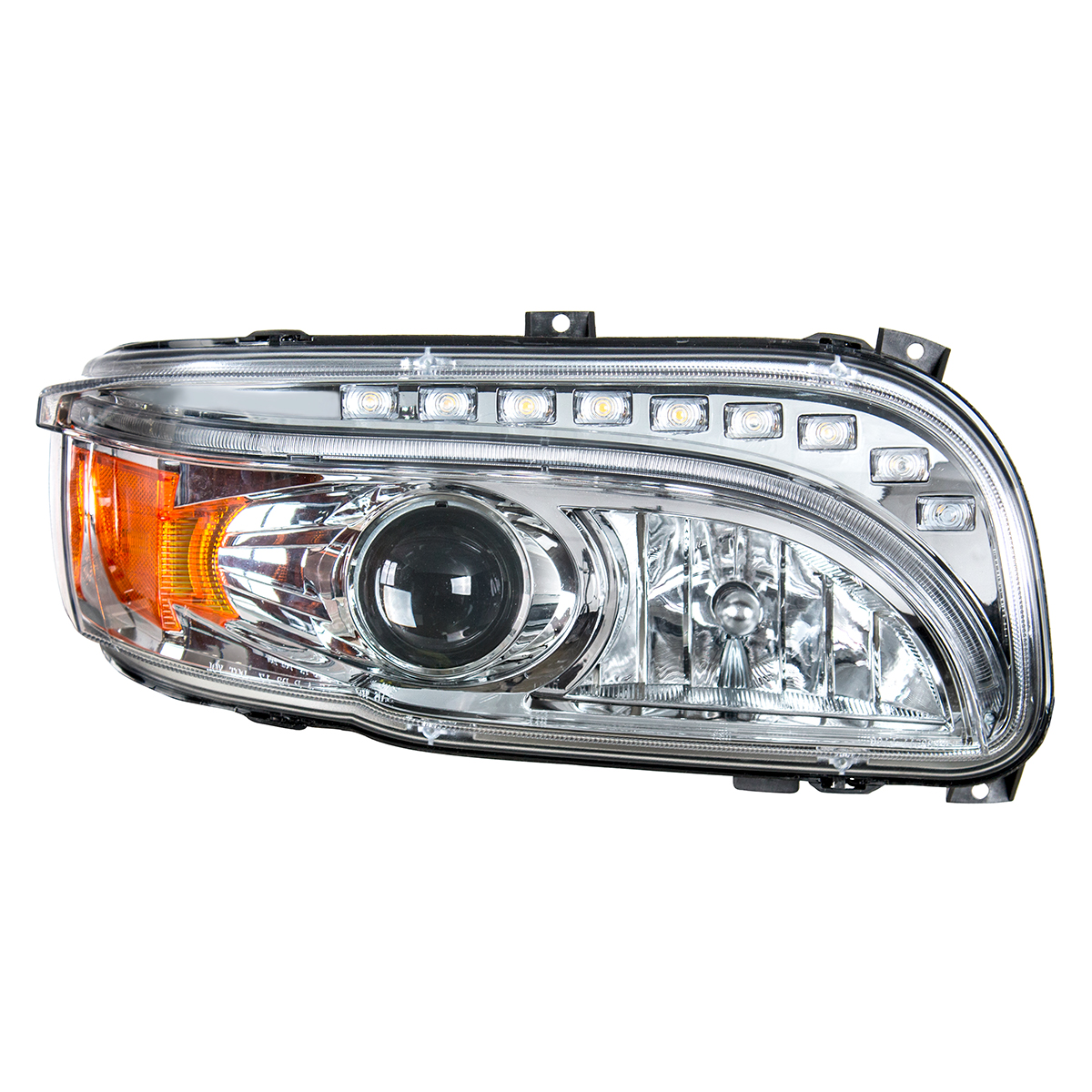 Chrome Projection Headlight With LED Turn & DRL For Peterbilt 389 (2008-2023) & 388 (2008-2015)- Passenger - Thumbnail 4