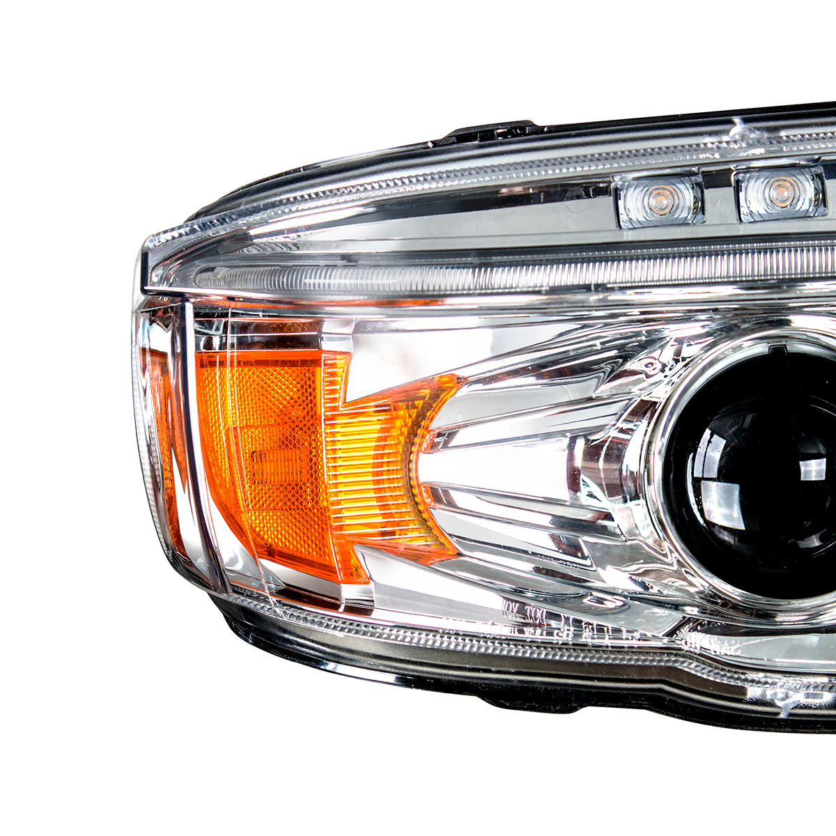 Chrome Projection Headlight With LED Turn & DRL For Peterbilt 389 (2008-2023) & 388 (2008-2015)- Passenger - Thumbnail 5