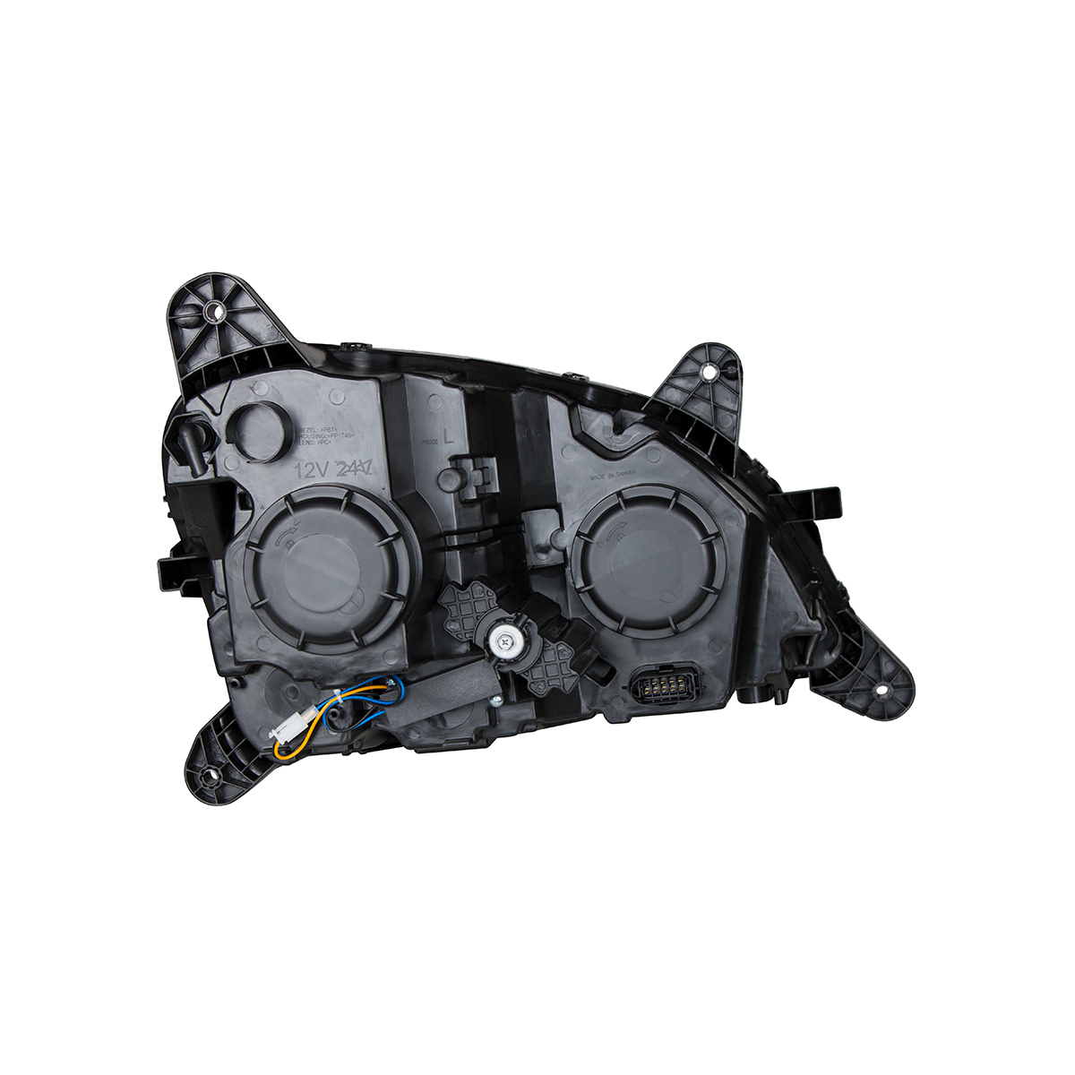 Chrome Projection Headlight With LED Position Light & Signal For 2012-2021 Peterbilt 579- Driver - Thumbnail 6