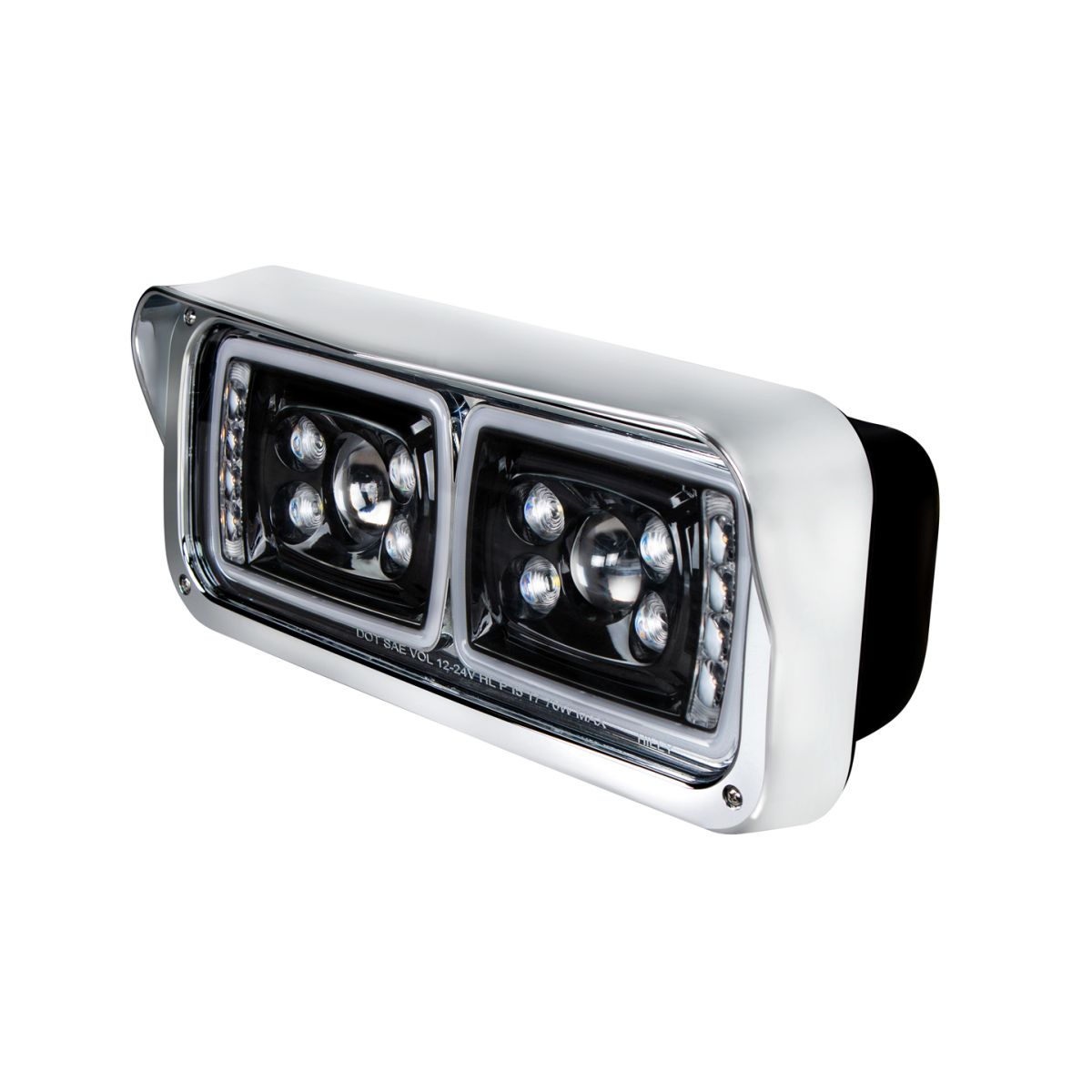 10 High Power LED "Blackout" Projection Headlight With LED Turn Signal & Position Light Bar - Driver - Thumbnail 4