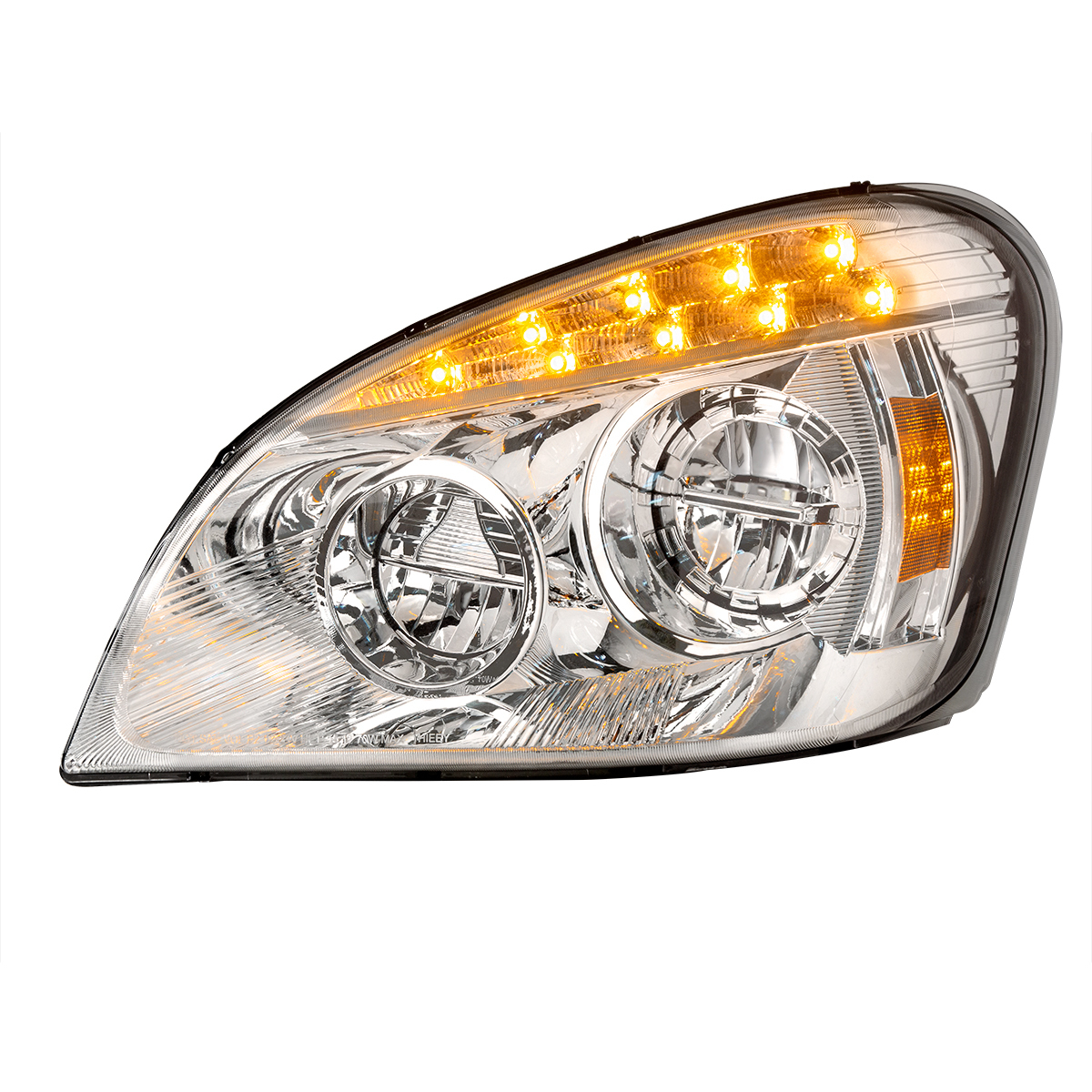 Chrome LED Headlight For 2008-2017 Freightliner Cascadia - Driver - Thumbnail 8