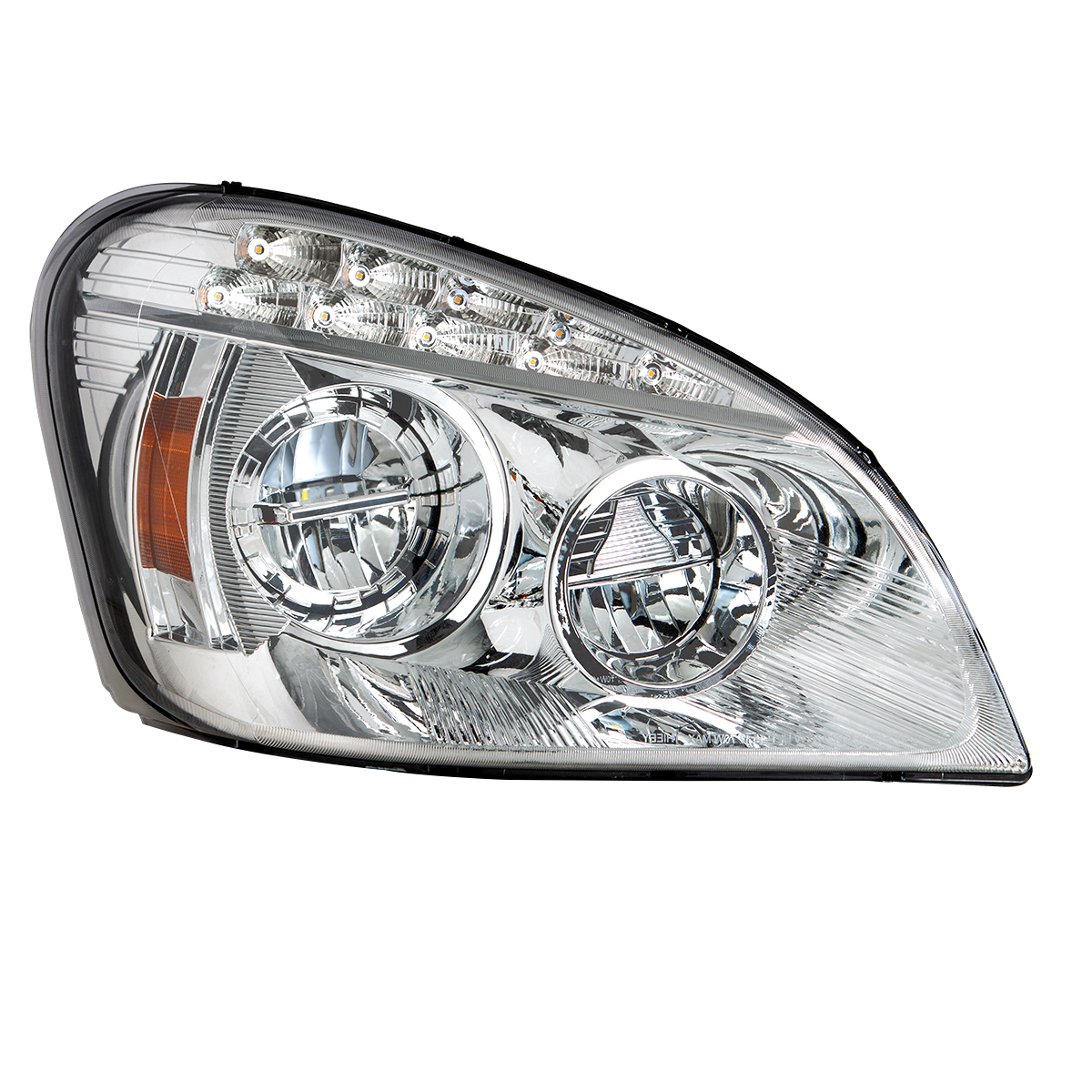 Chrome LED Headlight For 2008-2017 Freightliner Cascadia - Passenger - Thumbnail 2