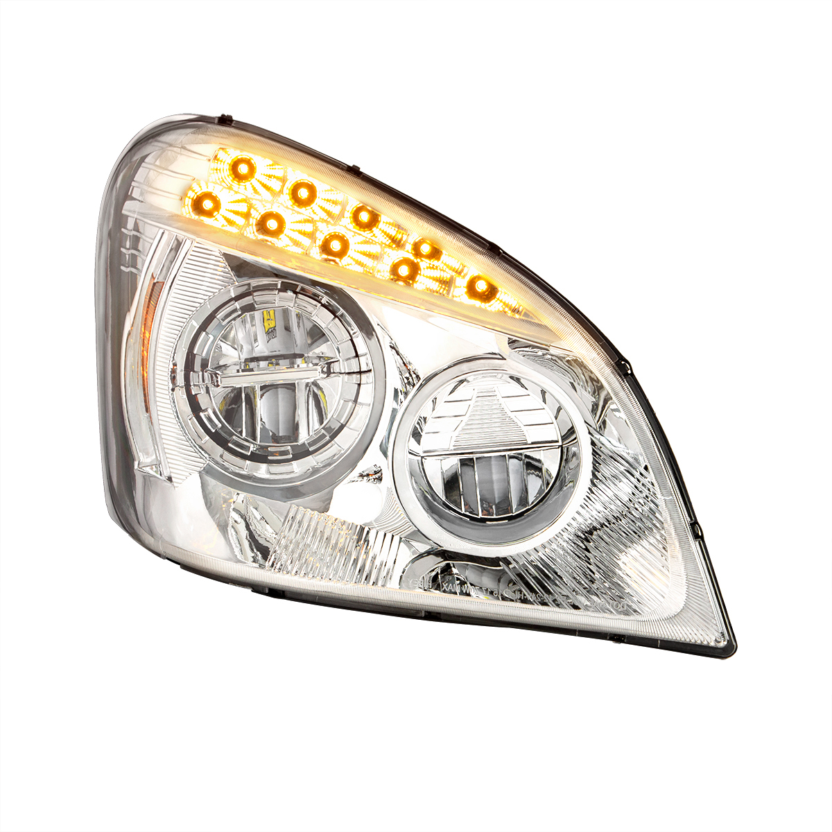 Chrome LED Headlight For 2008-2017 Freightliner Cascadia - Passenger - Thumbnail 3