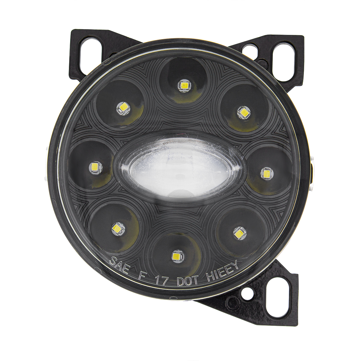 9 LED Projector Fog Light With LED Position Lights For Peterbilt 579/587 & Kenworth T660 - Black - Thumbnail 2