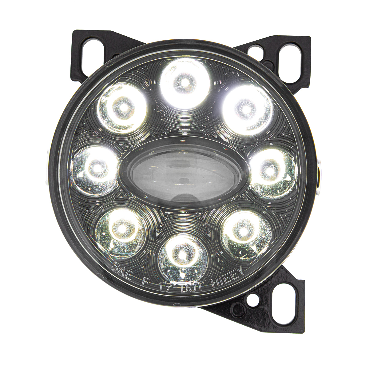 9 LED Projector Fog Light With LED Position Lights For Peterbilt 579/587 & Kenworth T660 - Black - Thumbnail 10