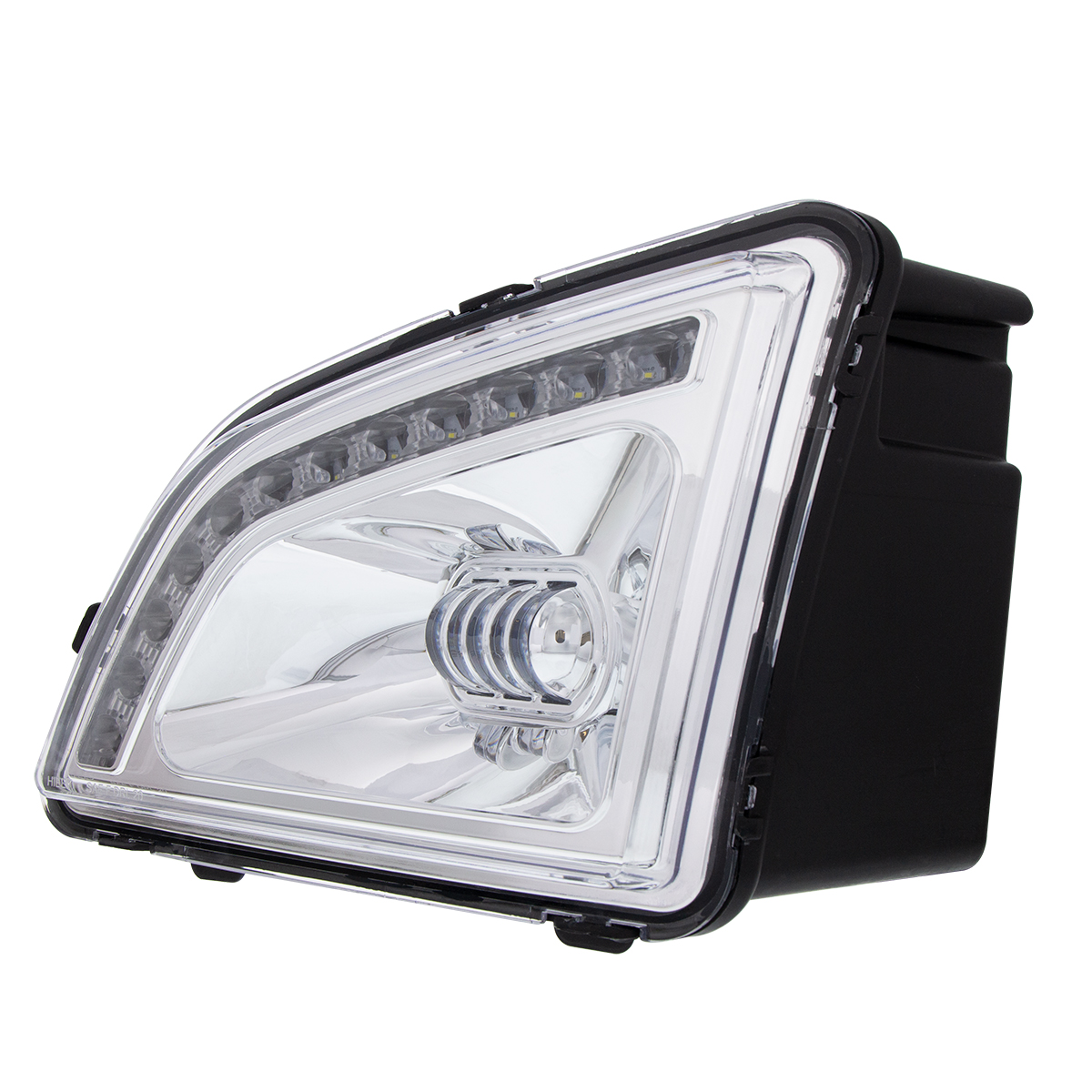 18 LED Chrome Projector Fog Light With Position Light For 2018-2024 Volvo VNL - Driver/Left - Thumbnail 3