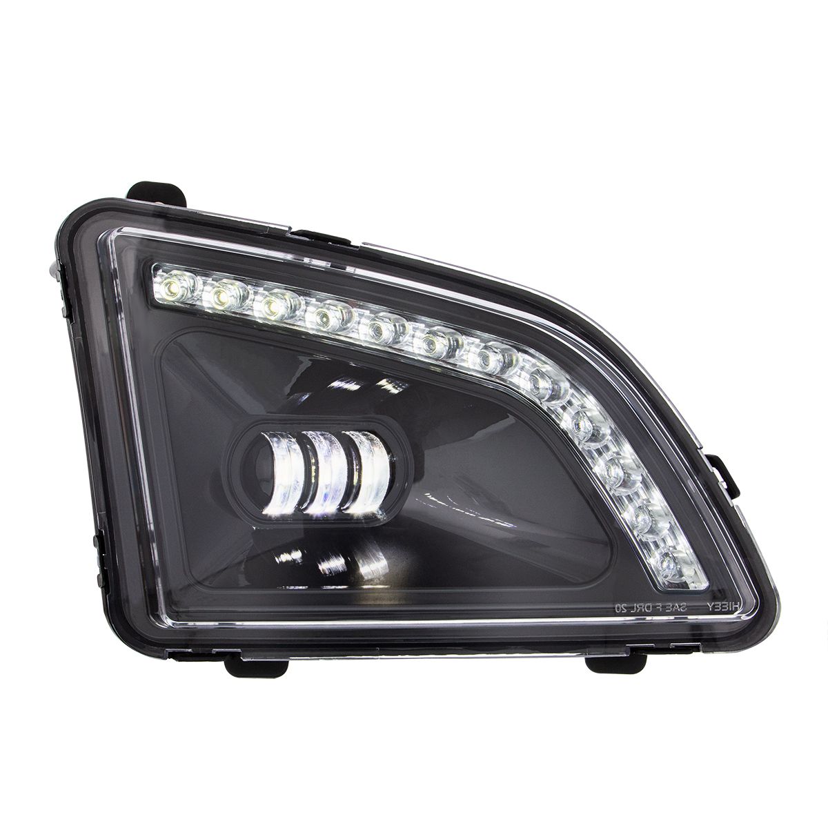 18 LED Black Projector Fog Light With Position Light For 2018-2024 Volvo VNL - Passenger/Right