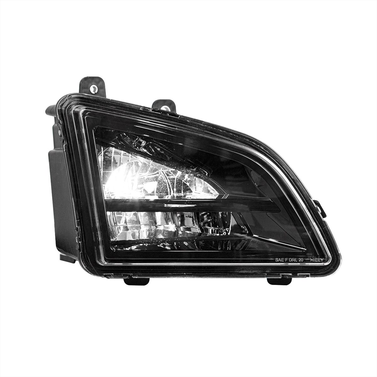 Black LED Driving & Fog Light For 2018-2024 Volvo VNL - Passenger -Competition Series