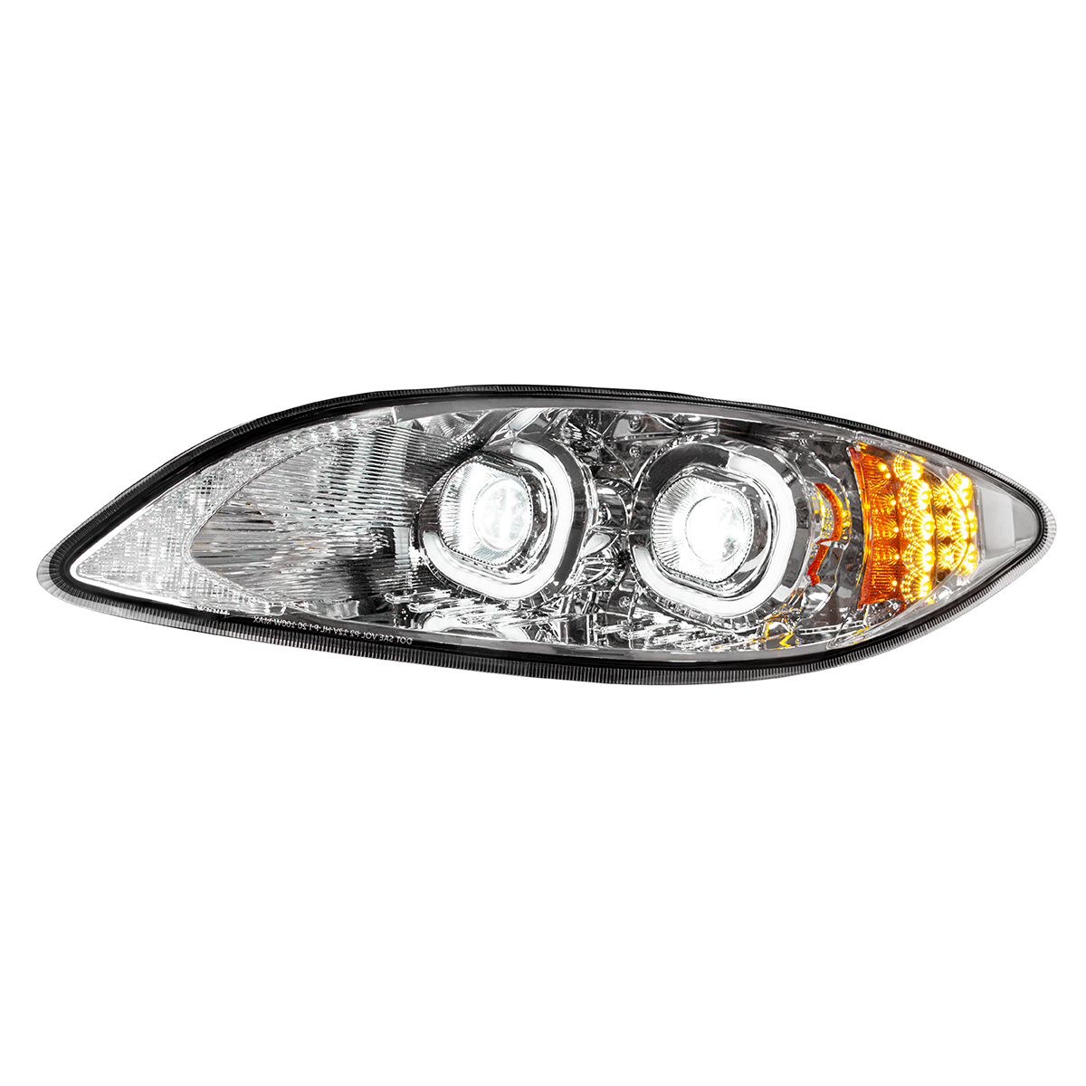 Chrome LED Headlight For 2006-2017 International Prostar - Driver - Thumbnail 10