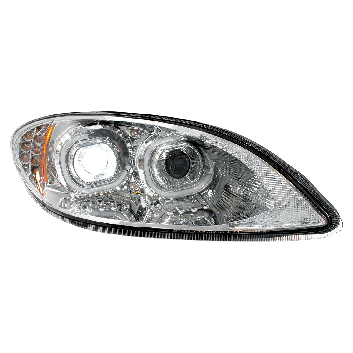 Chrome LED Headlight For 2006-2017 International Prostar - Passenger - Thumbnail 4