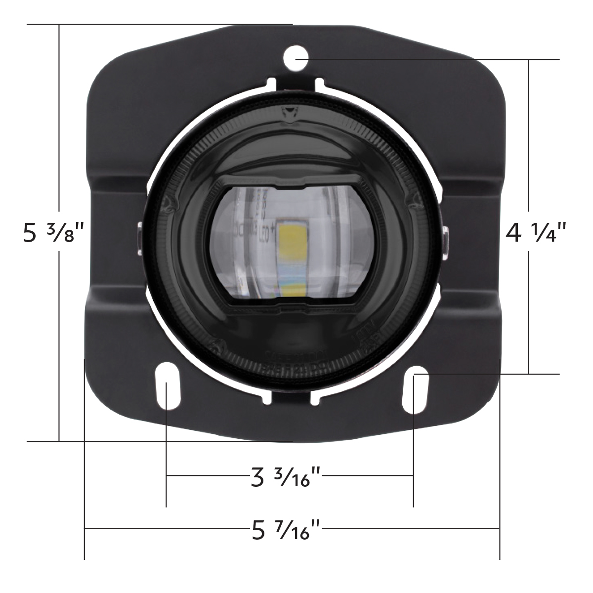 LED Fog Light For 2013-2022 Kenworth 1st Gen T680 -Competition Series- Black - Thumbnail 8