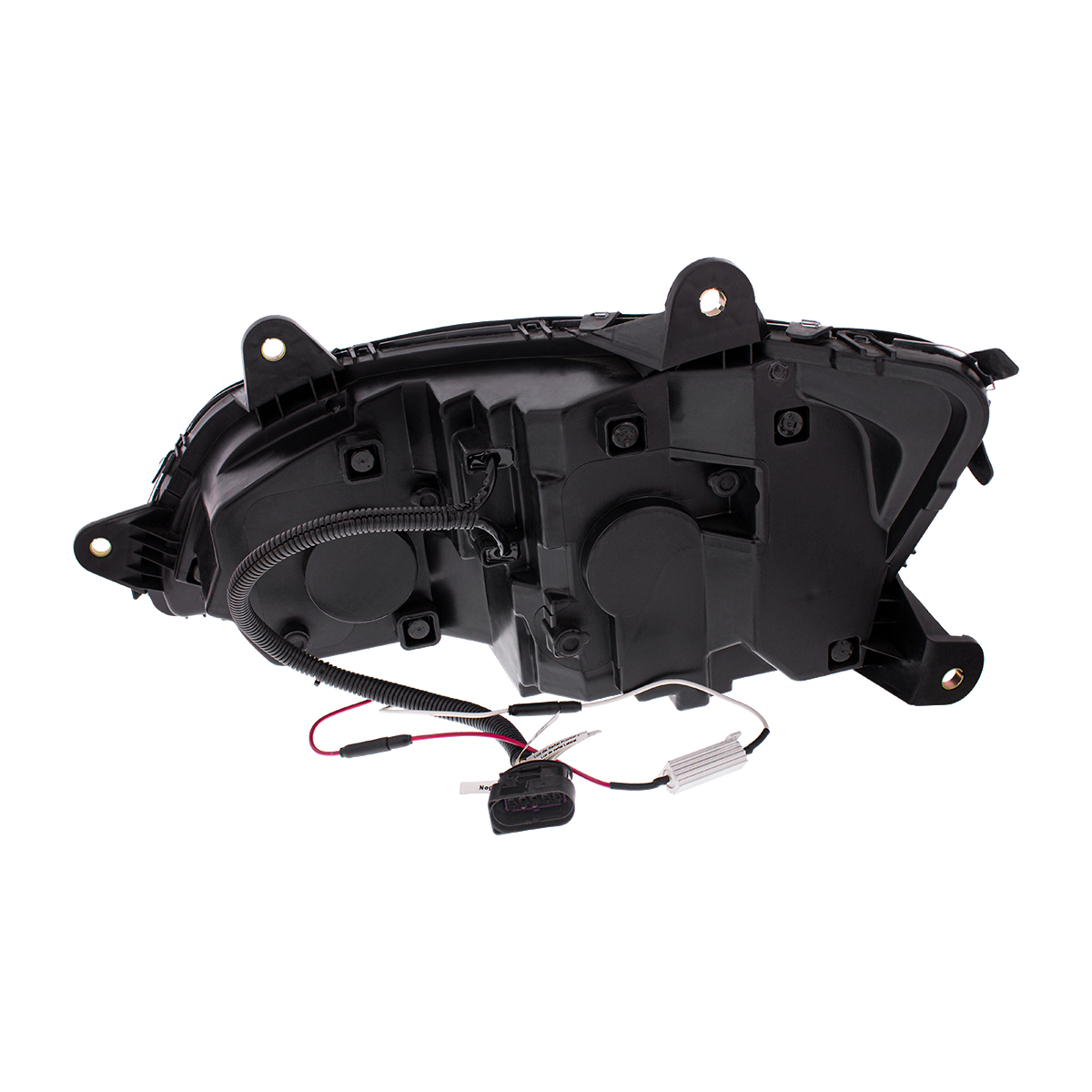 Black LED Headlight With Sequential Turn Signal & Position Light Bars For 2008-17 Kenworth T660 - Passenger - Thumbnail 5