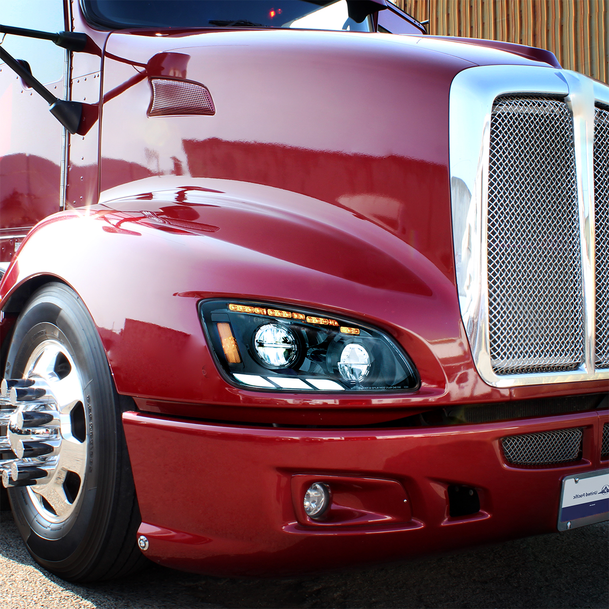 Black LED Headlight With Sequential Turn Signal & Position Light Bars For 2008-17 Kenworth T660 - Passenger - Thumbnail 7