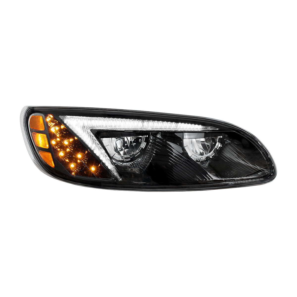 Black LED Headlight For Peterbilt 386 (2005-2015) & 387 (1999-2010) - Passenger - Thumbnail 9