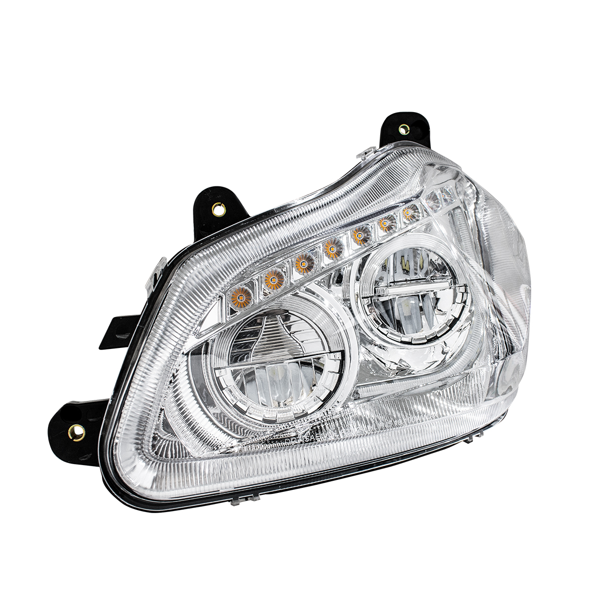 High Power 45 LED Chrome Headlight With Sequential Turn Signal For 2013-2021 Kenworth T680-Driver - Thumbnail 4