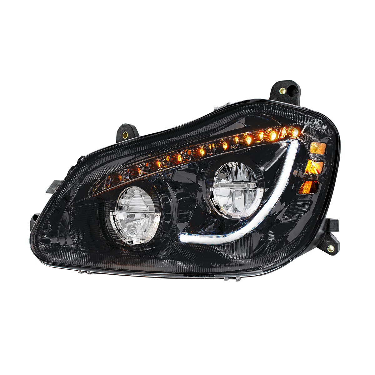 High Power 45 LED Blackout Headlight With Sequential Turn Signal For 2013-2021 Kenworth T680-Driver - Thumbnail 9