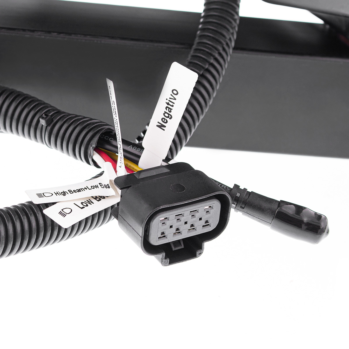 Black LED Headlight With Dual Color LED Light Bars For 2003-2017 Volvo VN/VNL - Passenger - Thumbnail 7